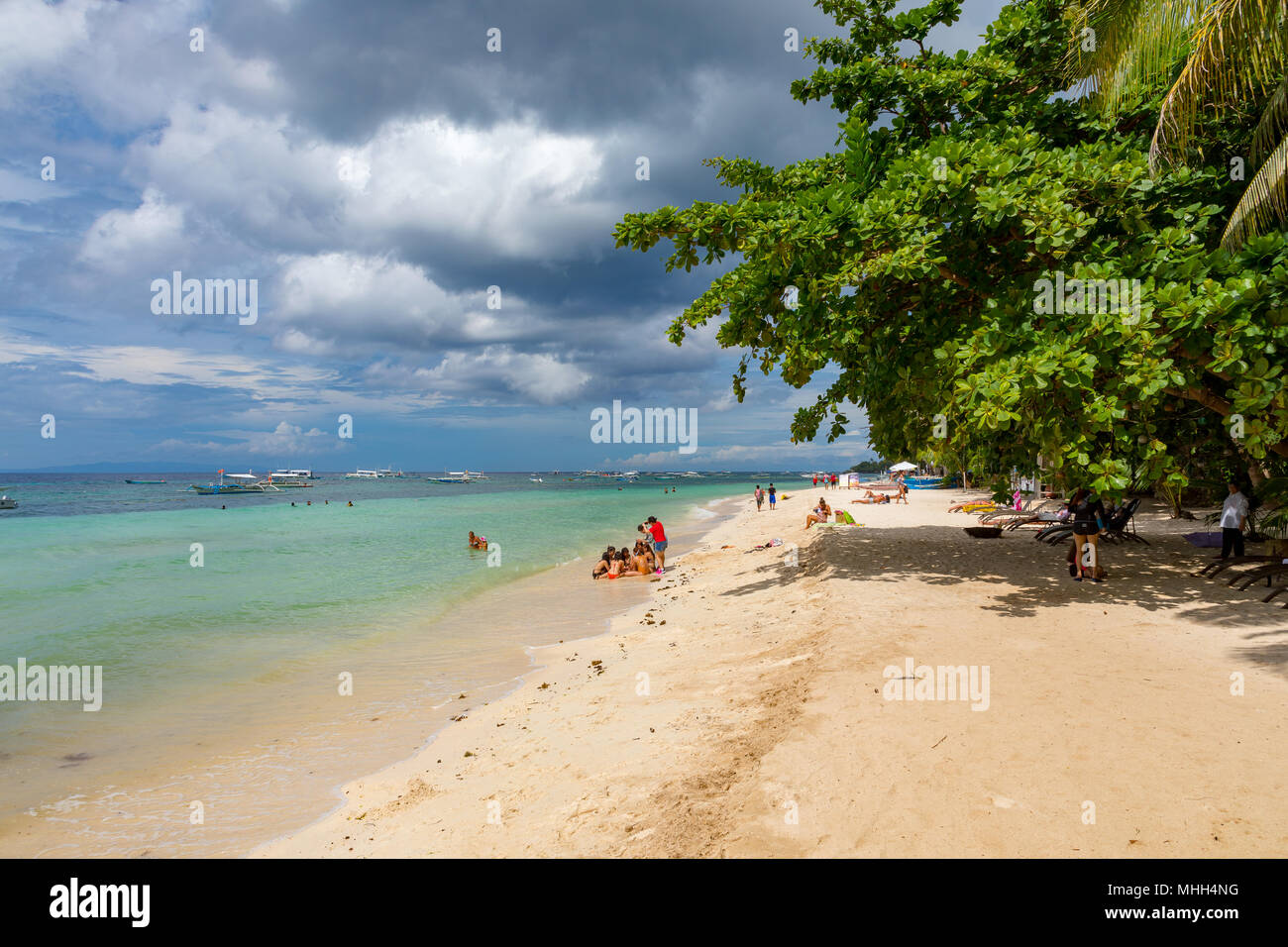 Alona Beach Bohol filippine il 20 aprile 2018 la struttura Alona Beach Foto Stock