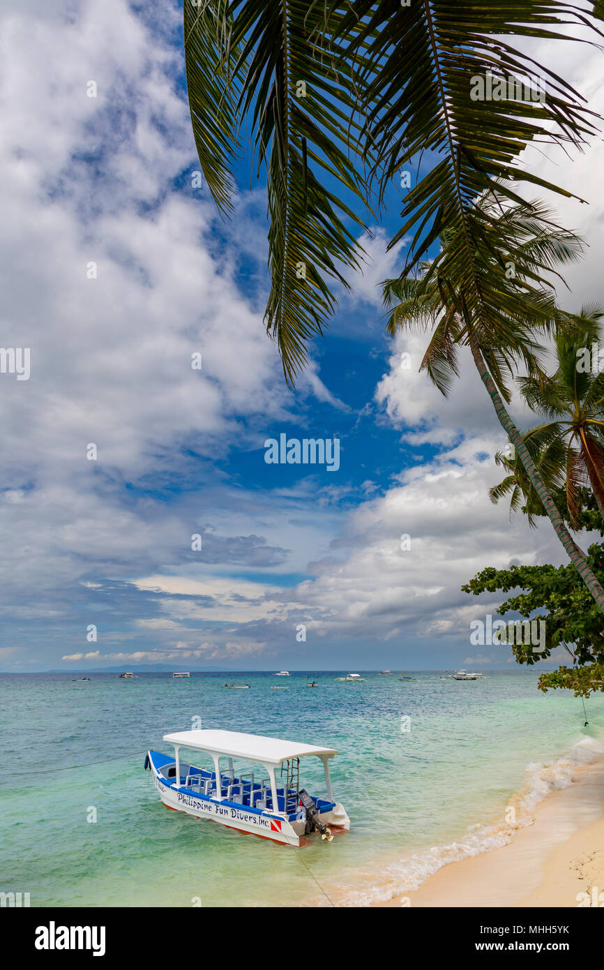 Alona Beach Bohol filippine il 20 aprile 2018 la struttura Alona Beach Foto Stock