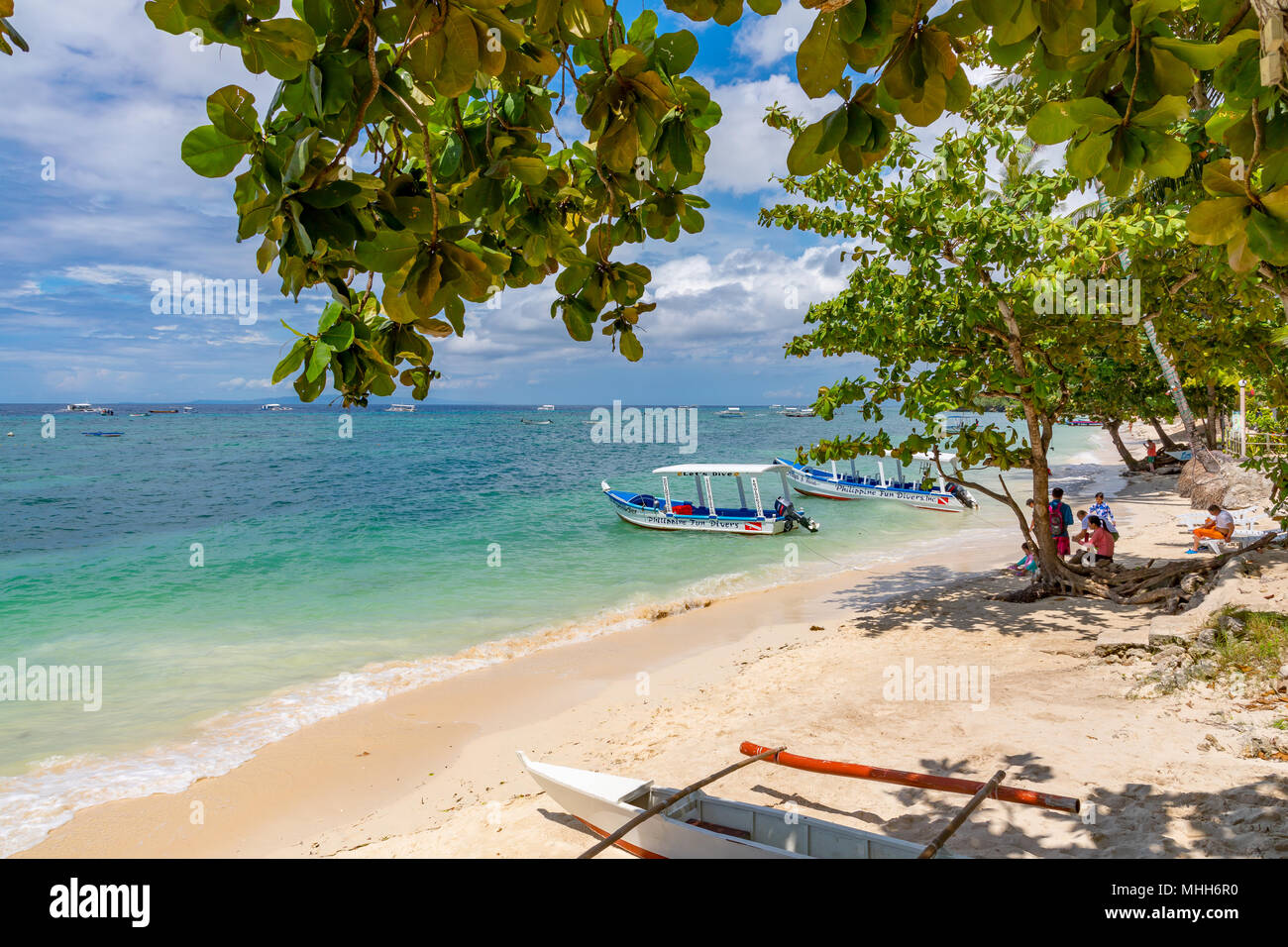 Alona Beach Bohol filippine il 20 aprile 2018 la struttura Alona Beach Foto Stock