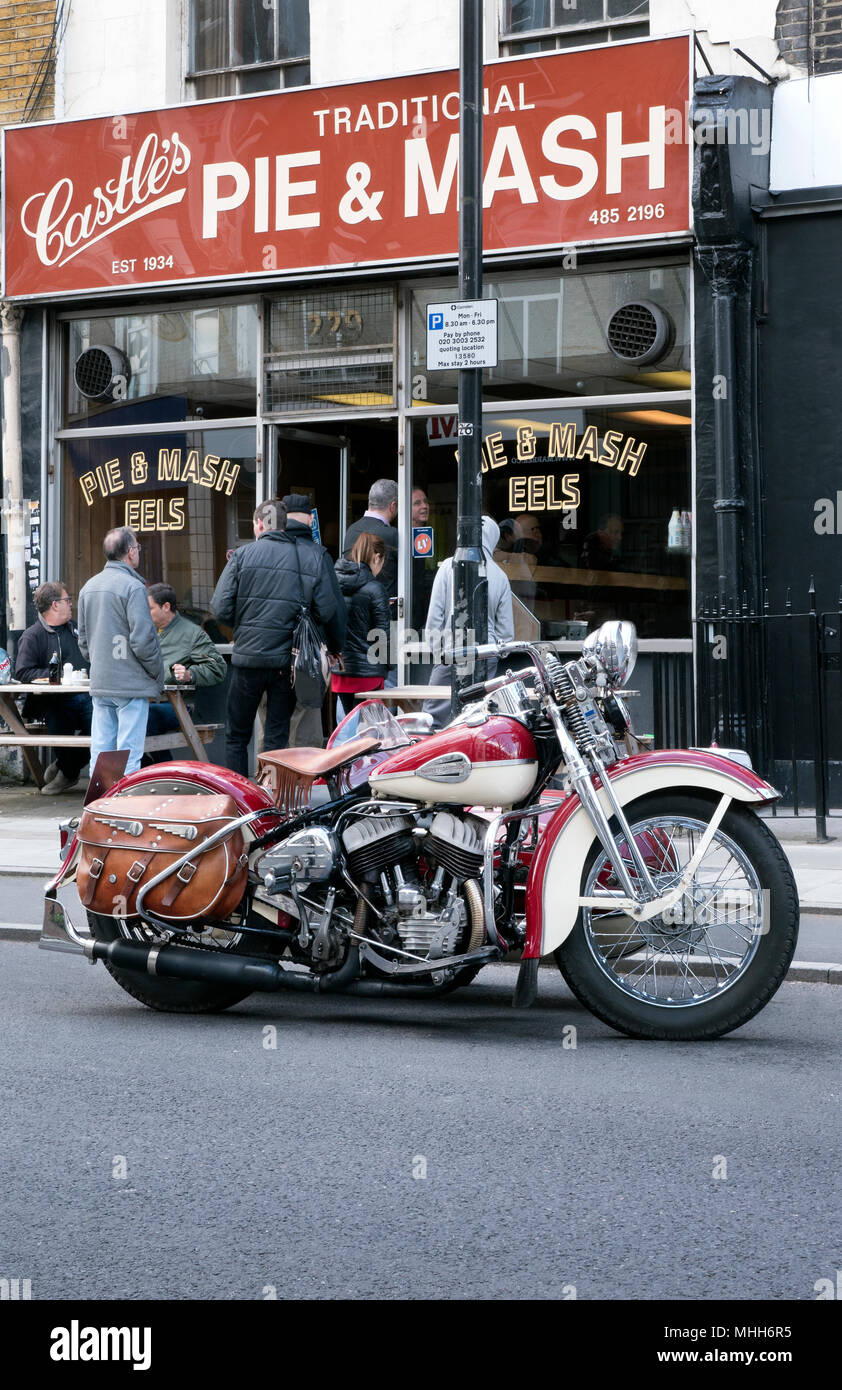 Harley-Davidson WL 45 combinazione di Flathead. Foto Stock