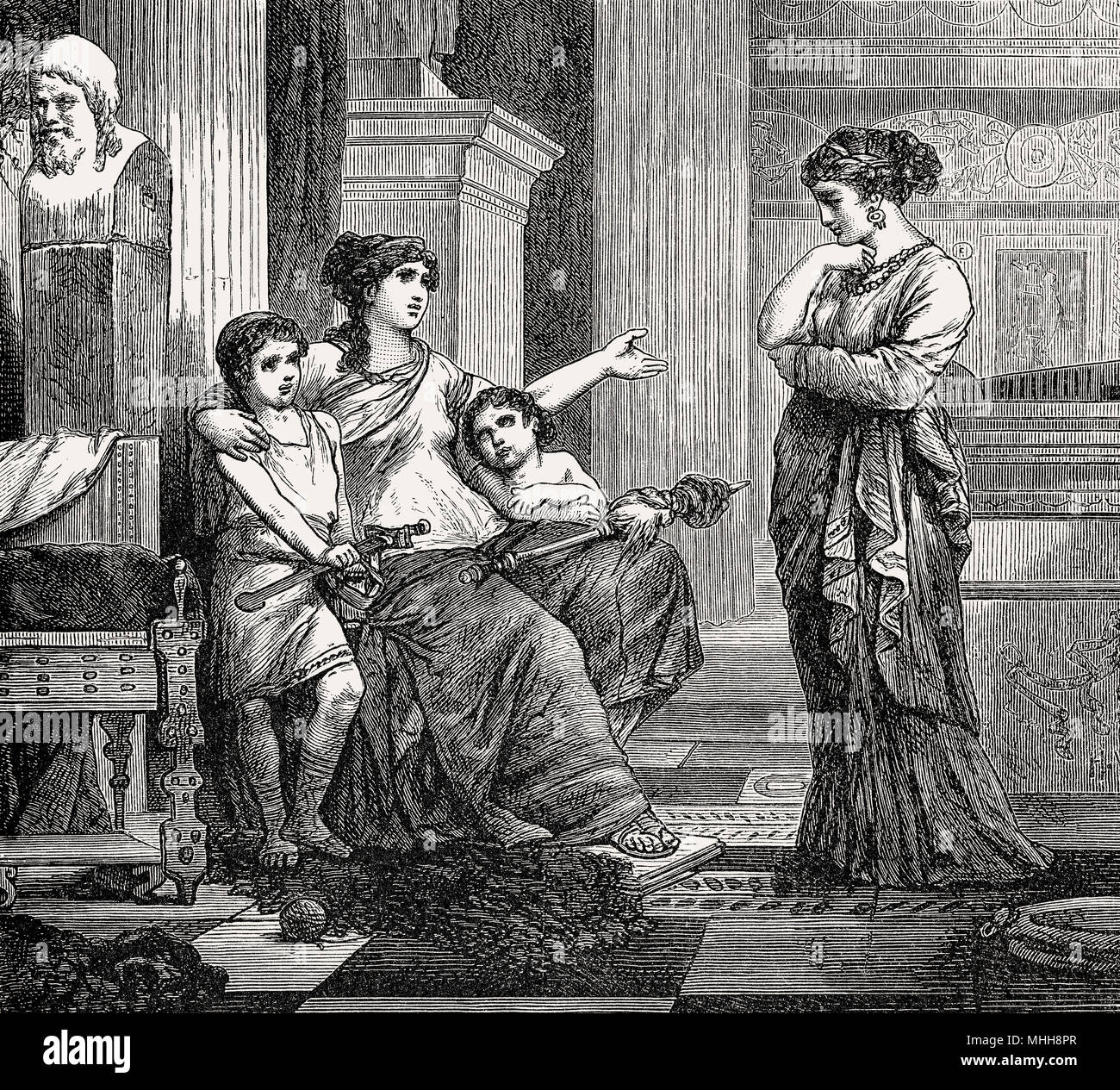 Cornelia Africana, c. 190 - c. 100 BC, madre dei Gracchi, Foto Stock