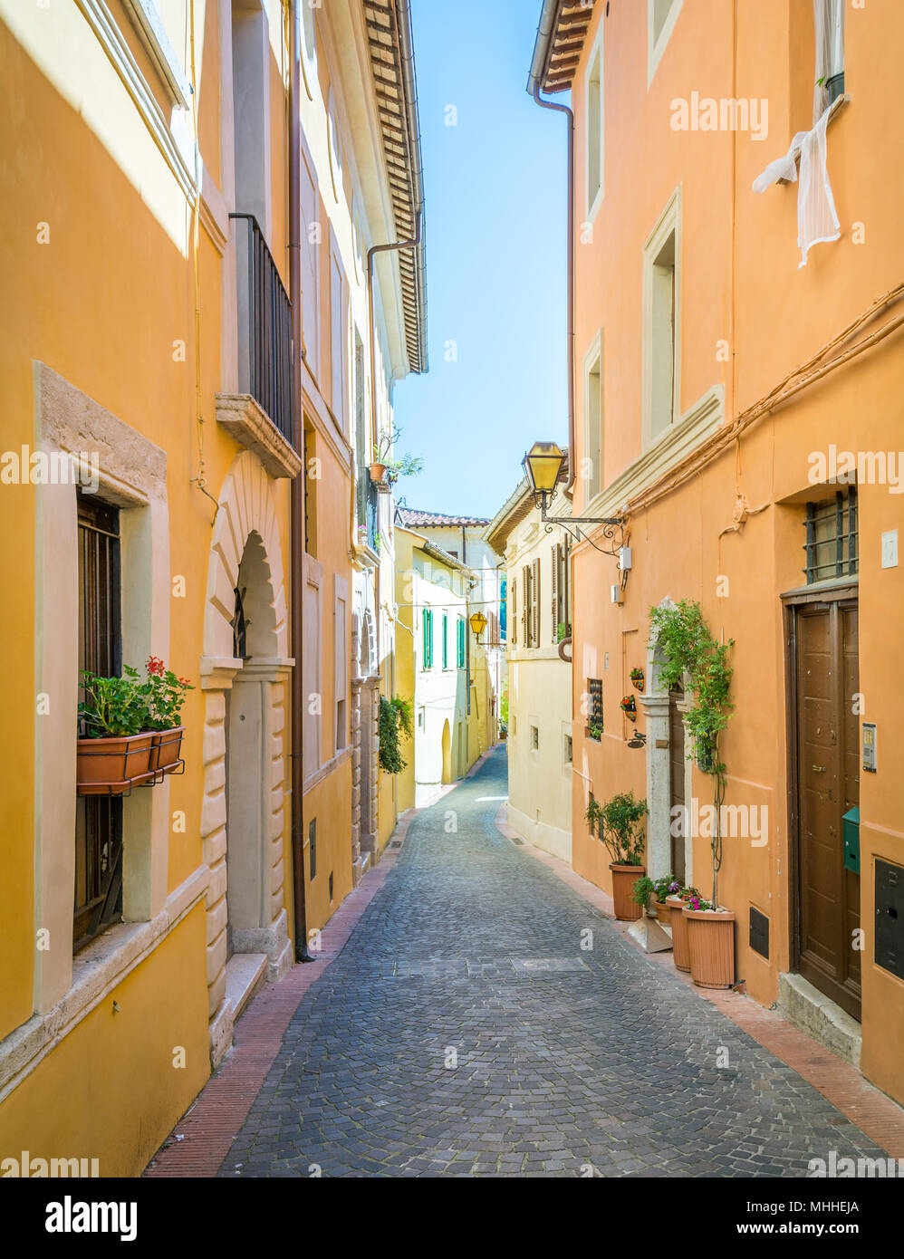 Toffia, borgo rurale in provincia di Rieti Lazio, Italia. Foto Stock