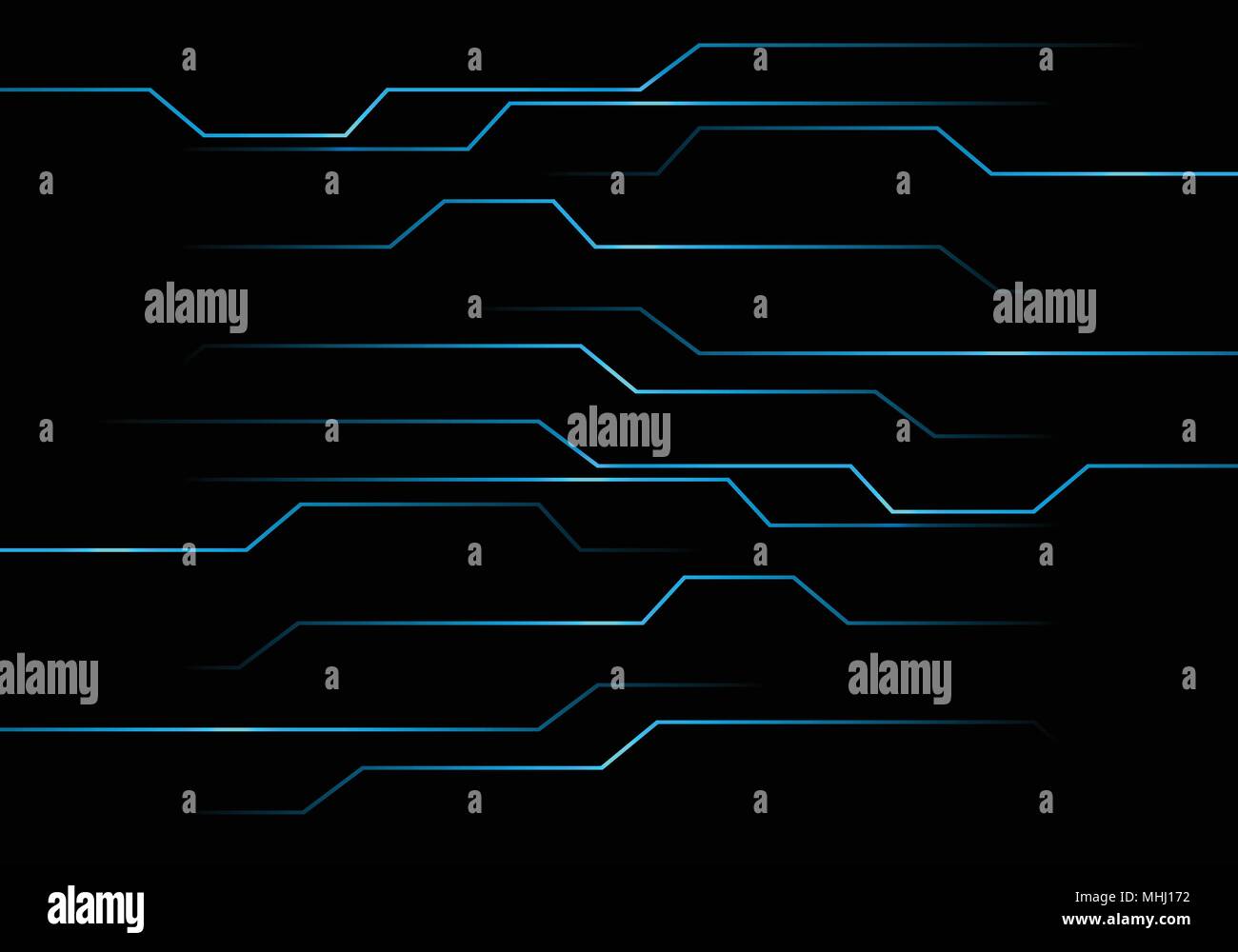 Abstract circuito blu light technology power design moderno sfondo futuristico illustrazione vettoriale. Illustrazione Vettoriale