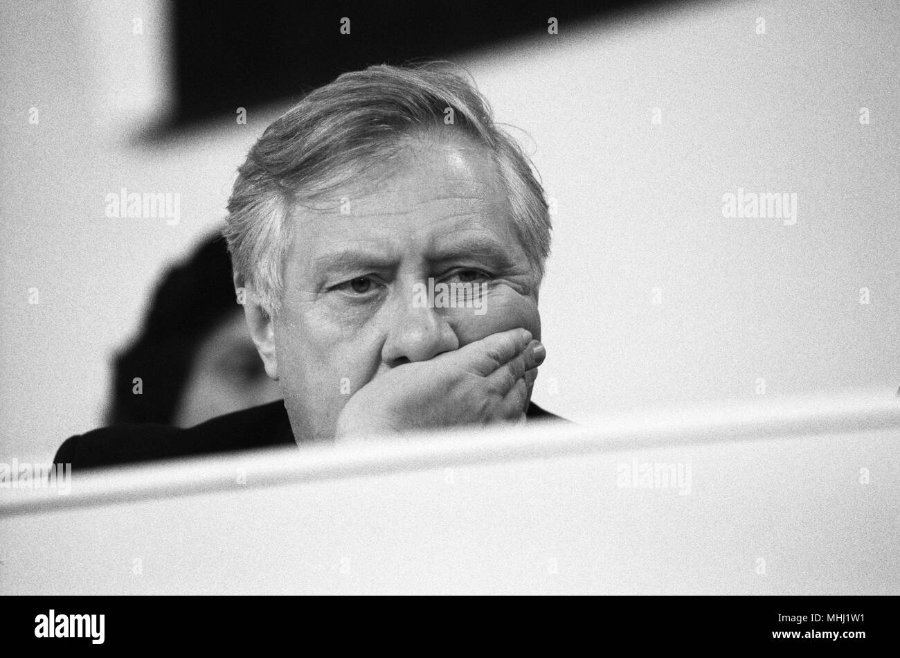 Conferenza annuale 1990 del partito laburista Roy Hattersley. Foto di DAVID BAGNALL Foto Stock