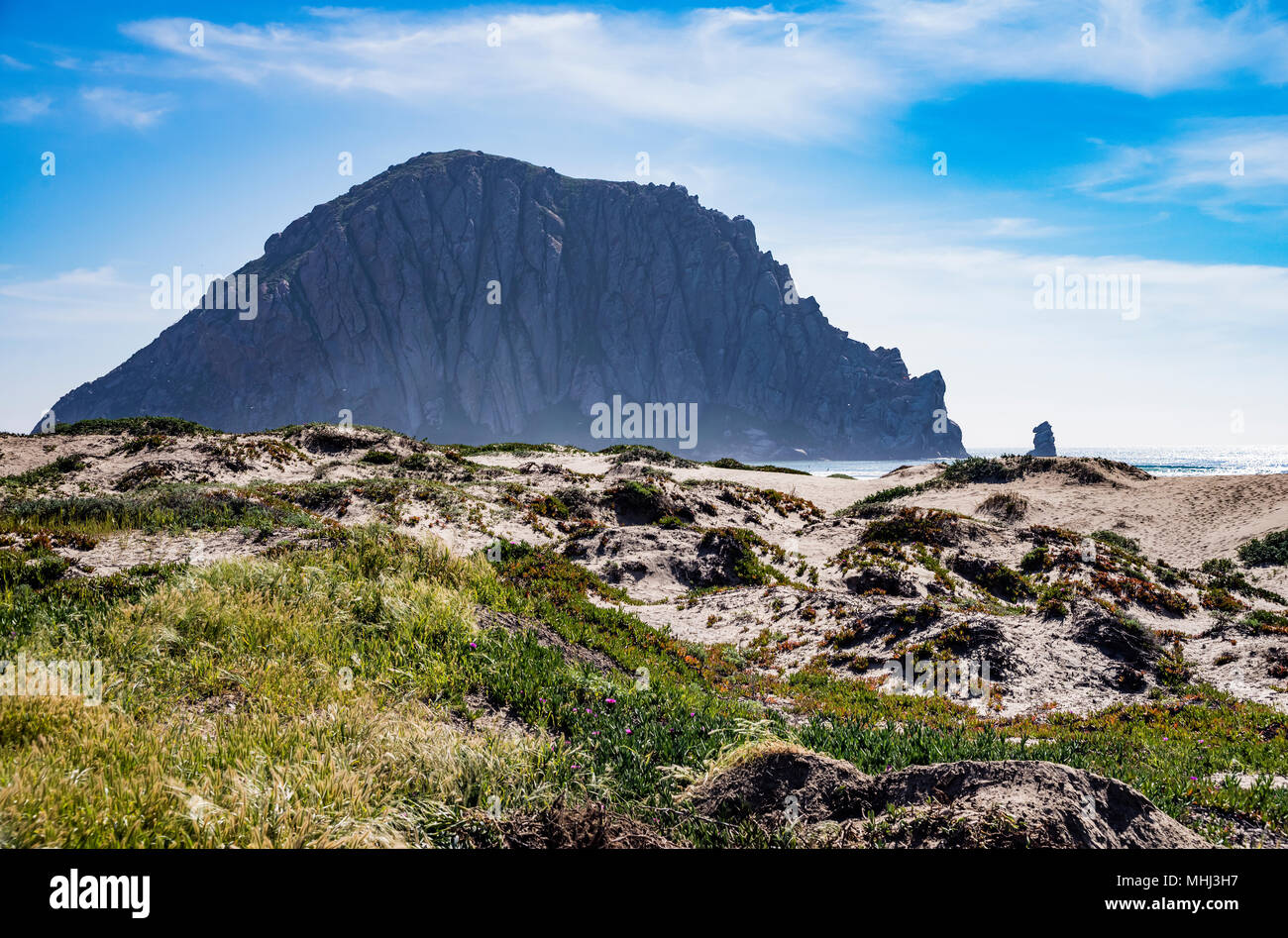 Morro Rock, Morro Bay, California Foto Stock