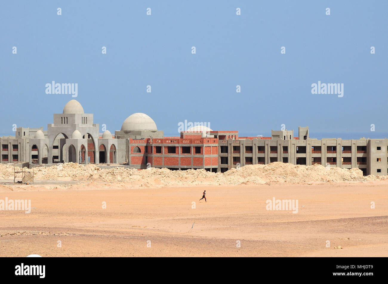 Runner nel deserto Foto Stock