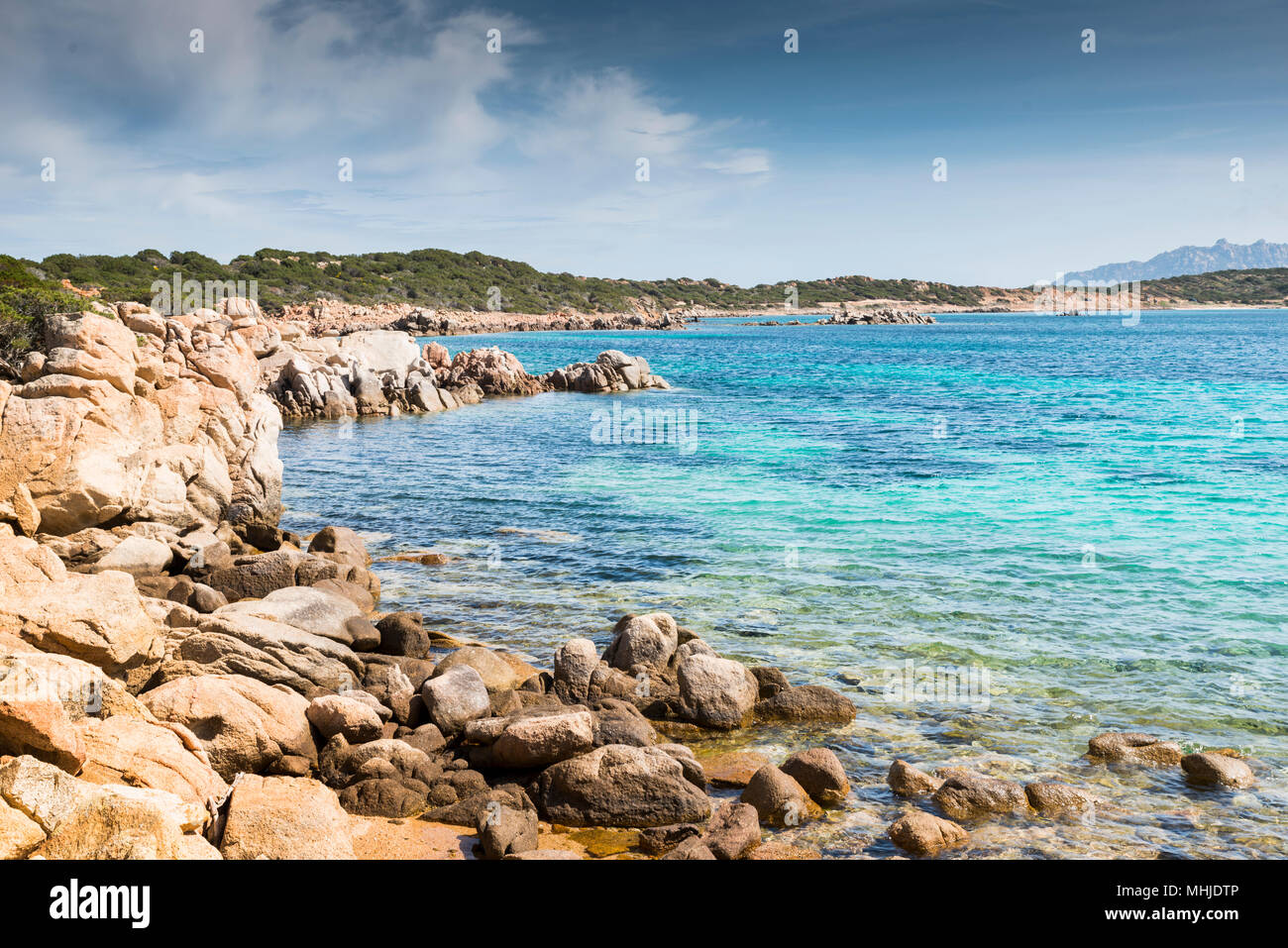 La Maddalena villaggio nell'isola della Maddalena, Sardegna, Italia Foto Stock