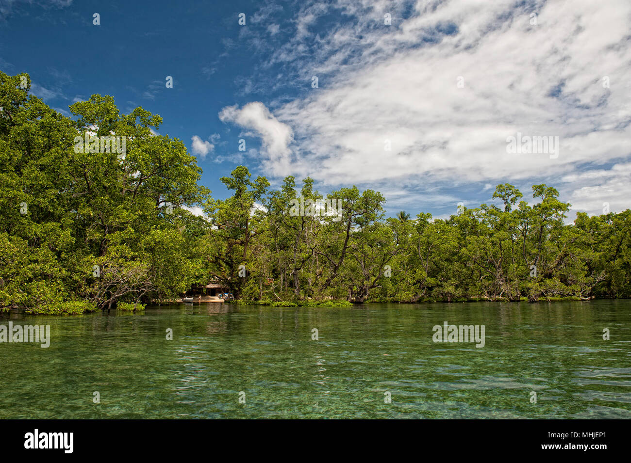 Siladen turchese isola tropicale di paradiso in Indonesia Foto Stock