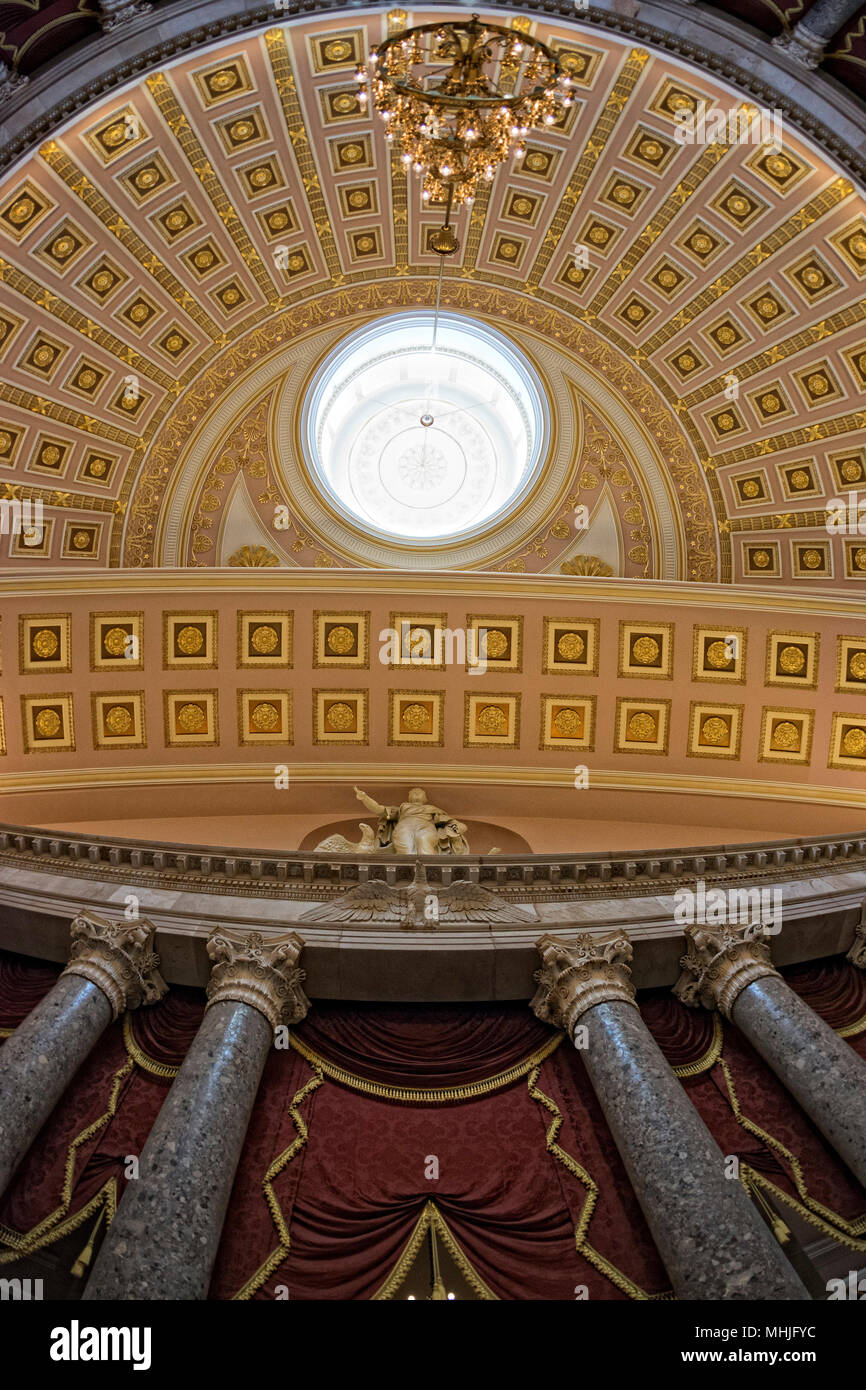 Washington DC capitol interna vista cupola Foto Stock