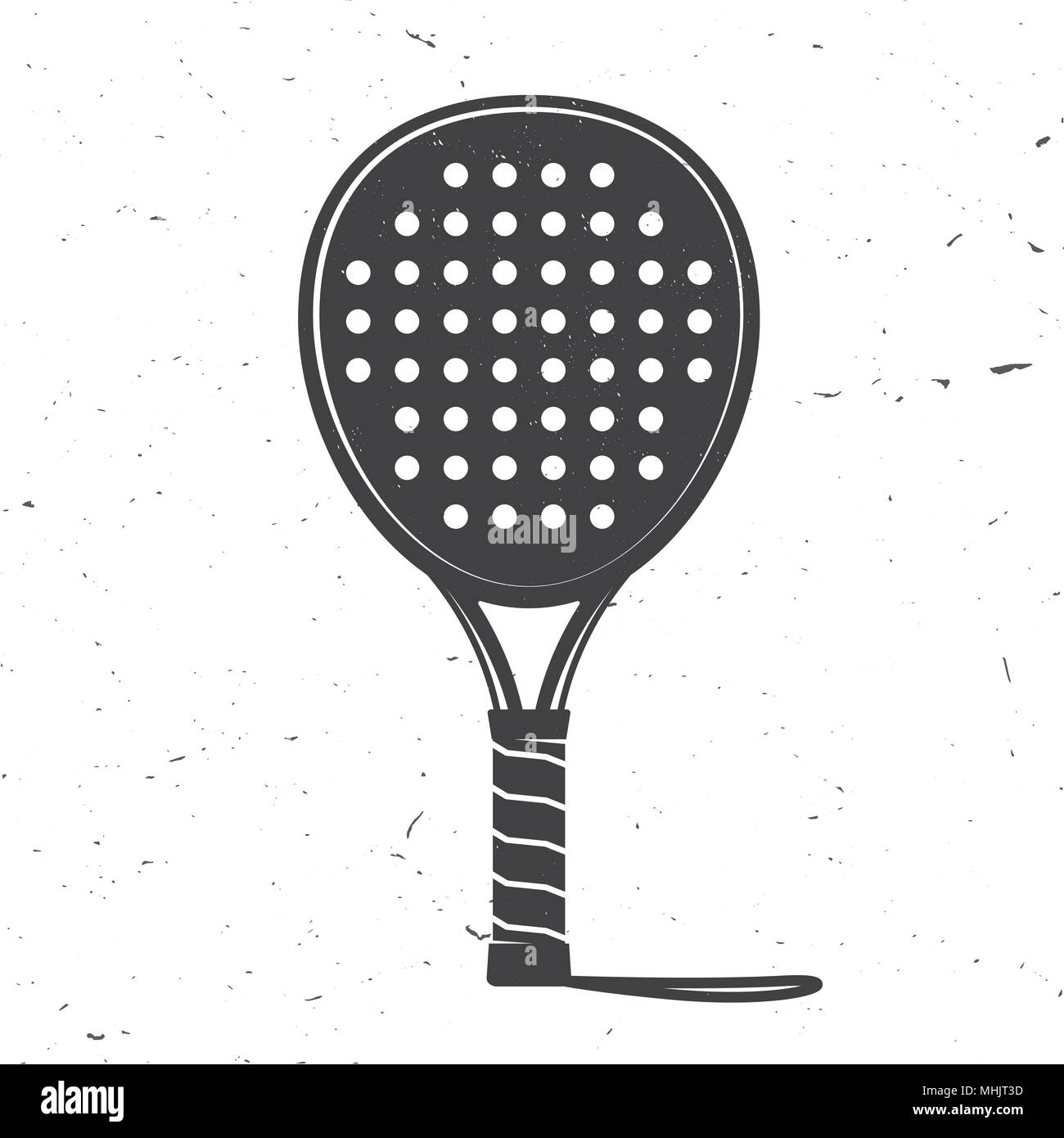 Padel racchetta da tennis icona. Illustrazione Vettoriale. Illustrazione Vettoriale