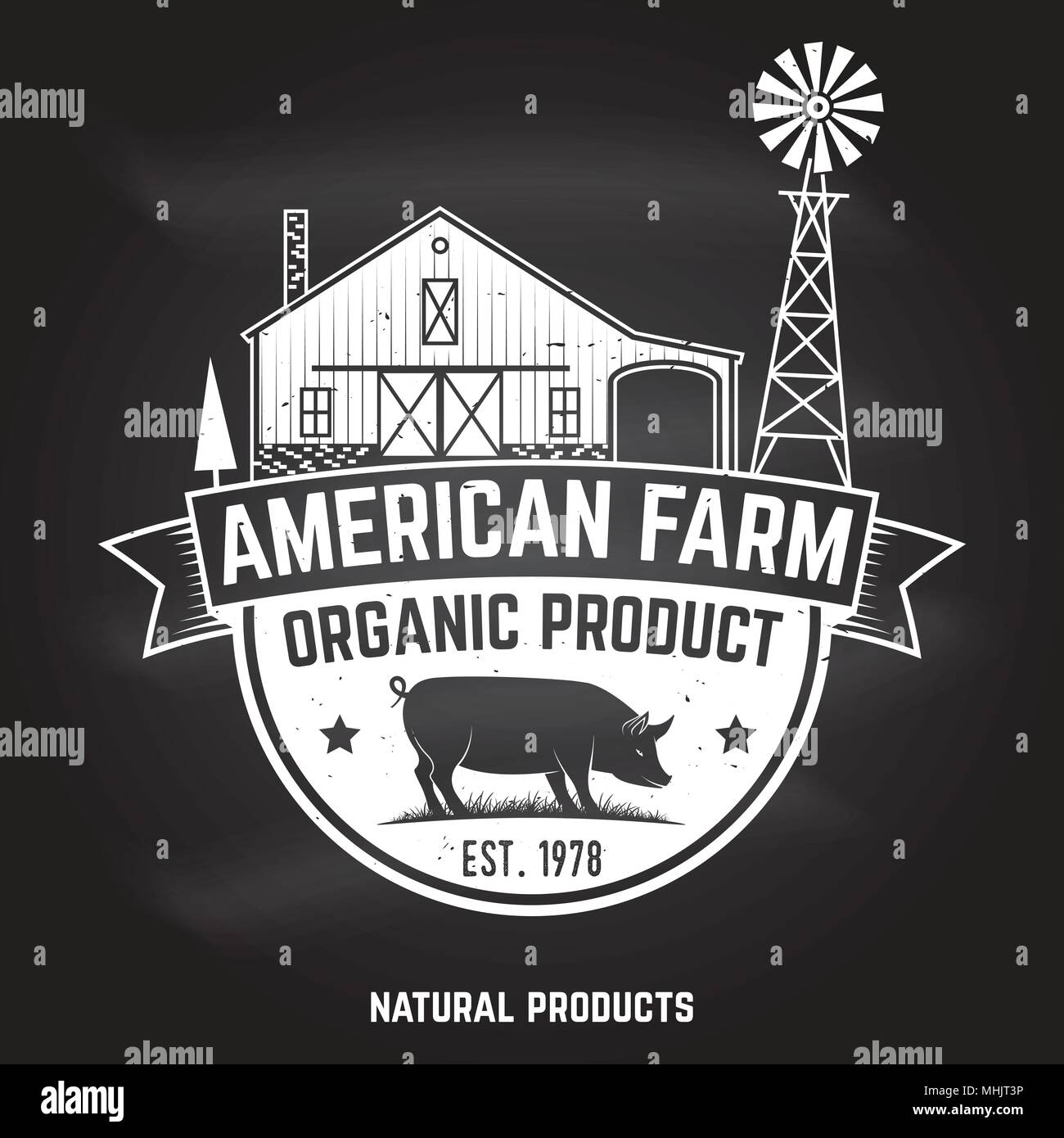 Azienda americana badge o etichetta. Illustrazione Vettoriale. Illustrazione Vettoriale