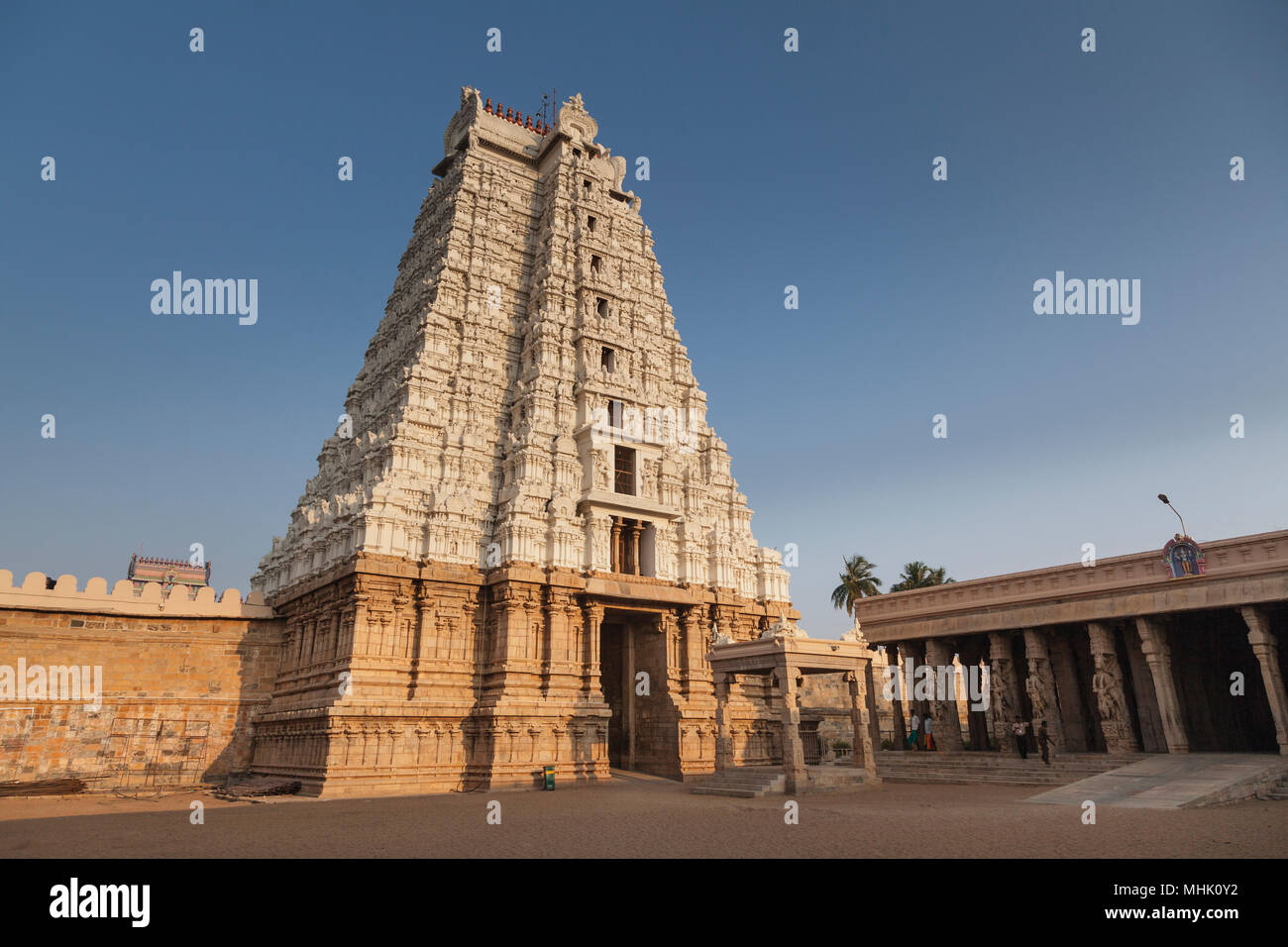 Asia, India, nello Stato del Tamil Nadu, Srirangam, Ranganathaswamy tempio Foto Stock