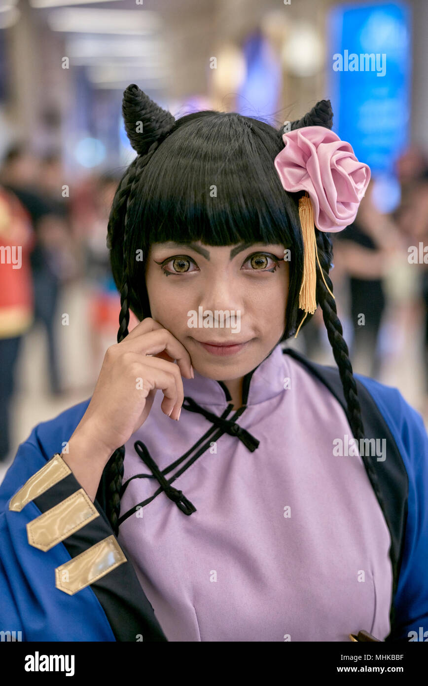 Costume comic con Cosplay ragazza Bangkok Thailandia Sud-est asiatico Foto Stock