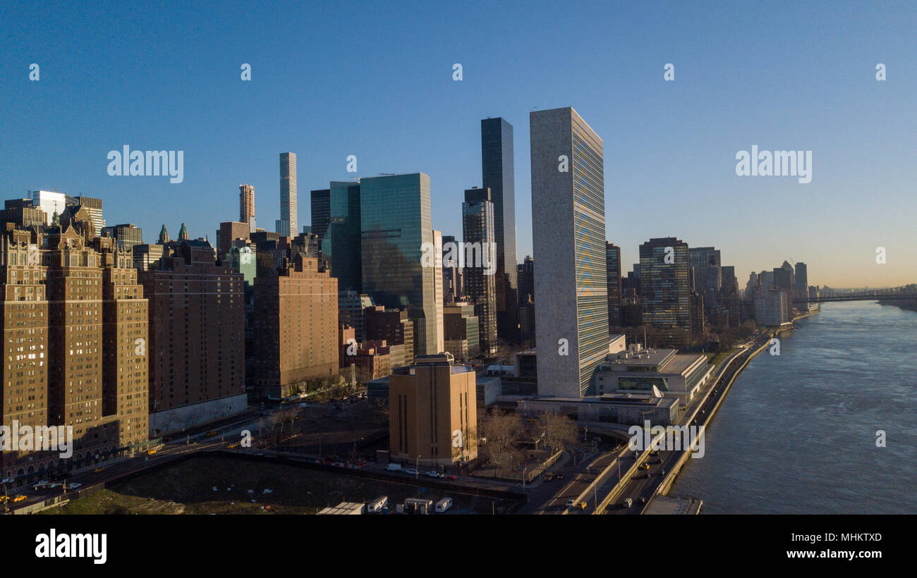Sede delle Nazioni Unite a New York City, Stati Uniti d'America Foto Stock