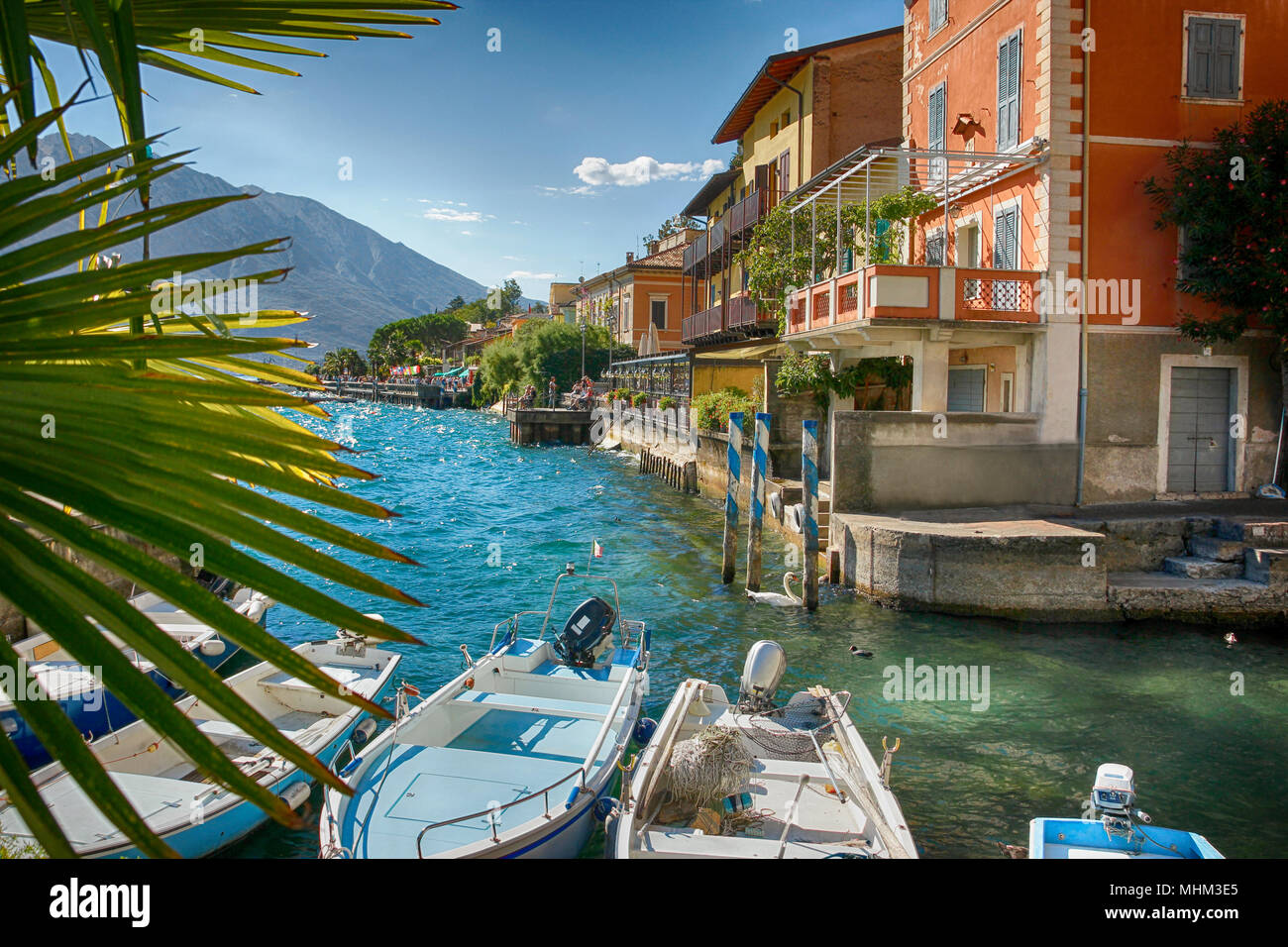 Limone, Lago di Garda, Italia Foto Stock