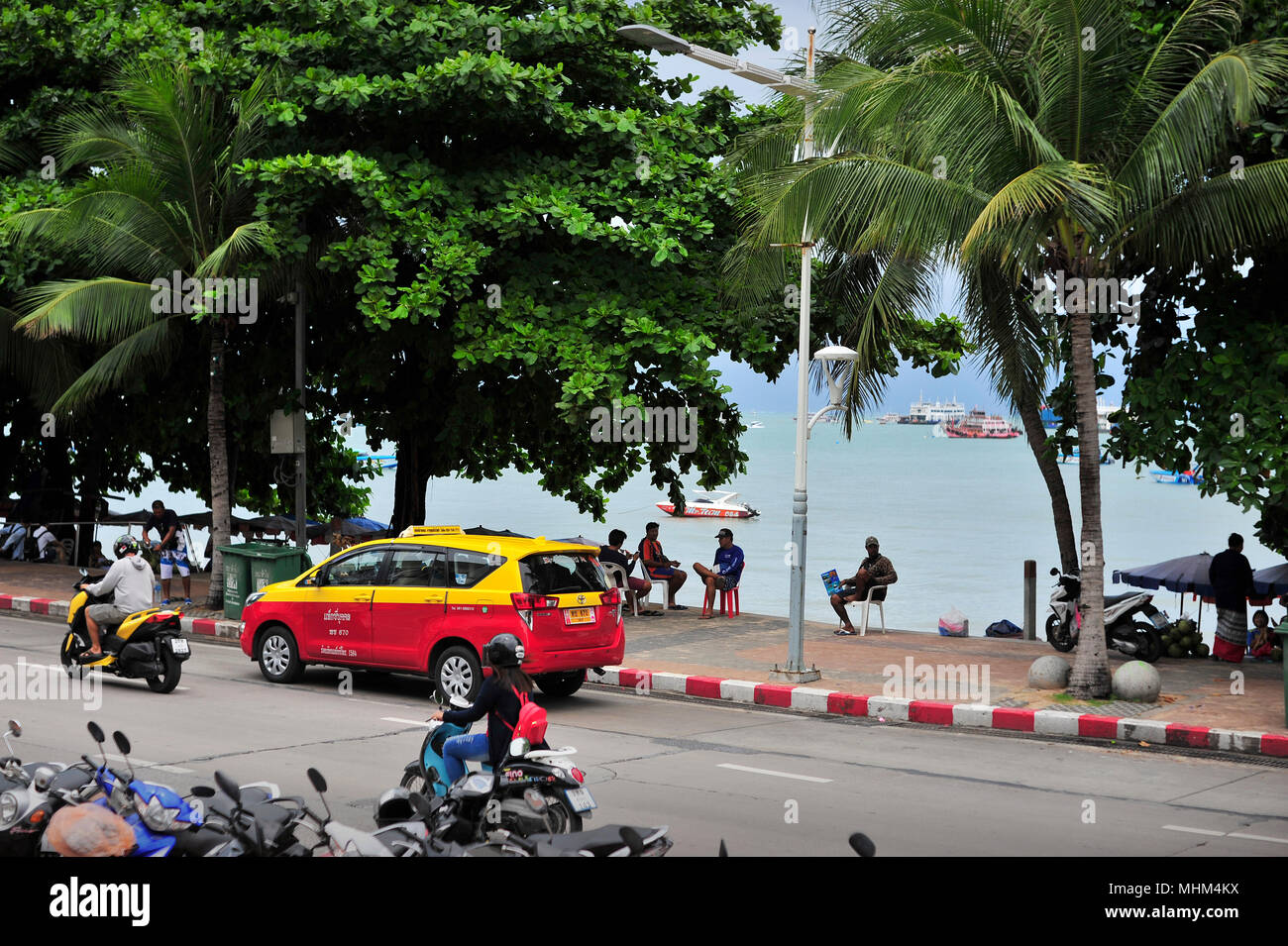 Beach Road Pattaya Thailandia Foto Stock