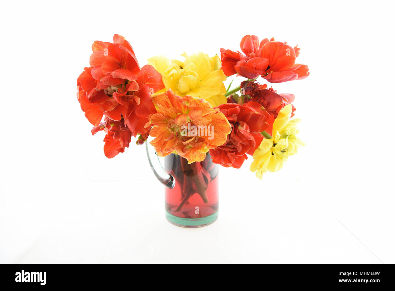 Ancora in vita con peonia tulip fiori Foto Stock