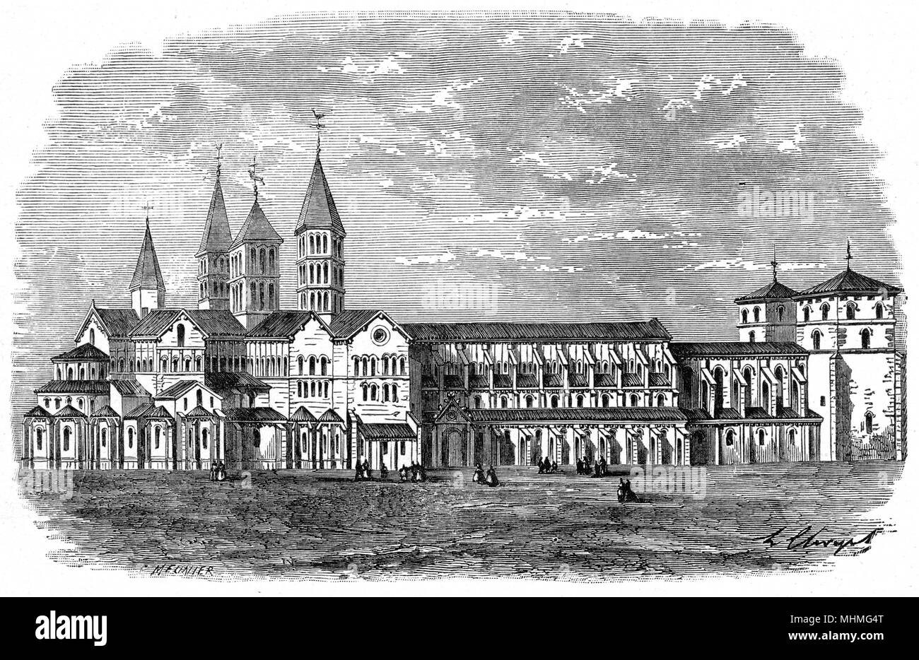 Abbazia di Cluny, Francia data: 1789 Foto Stock