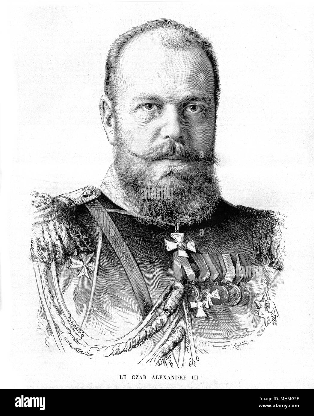 Lo Zar Alessandro III la Russia (1845-1894) Foto Stock