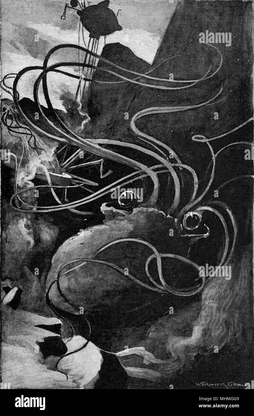 I Marziani La Guerra Dei Mondi E Un Romanzo Di Fantascienza Di Autore Inglese H G Wells 1866 1946 Questa Piastra Proviene Dalla Prima Versione Serializzata Pubblicato Nel 1897 Da Pearson Della Rivista