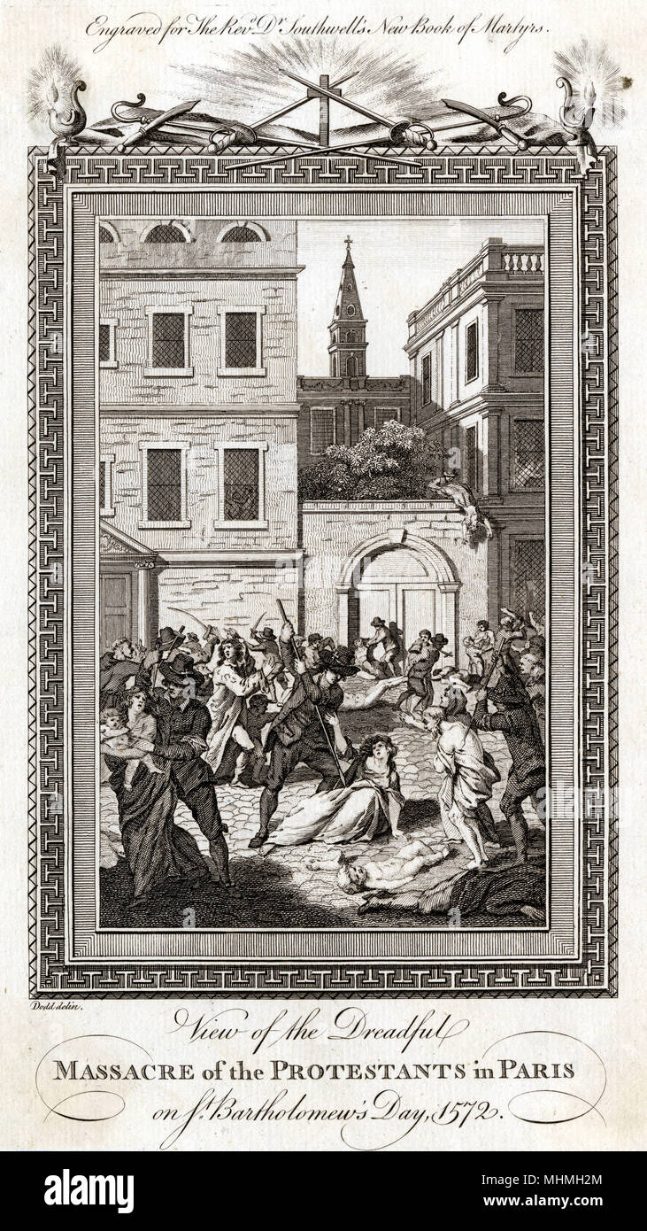 Massacro del giorno di San Bartolomeo, 1572 Foto Stock