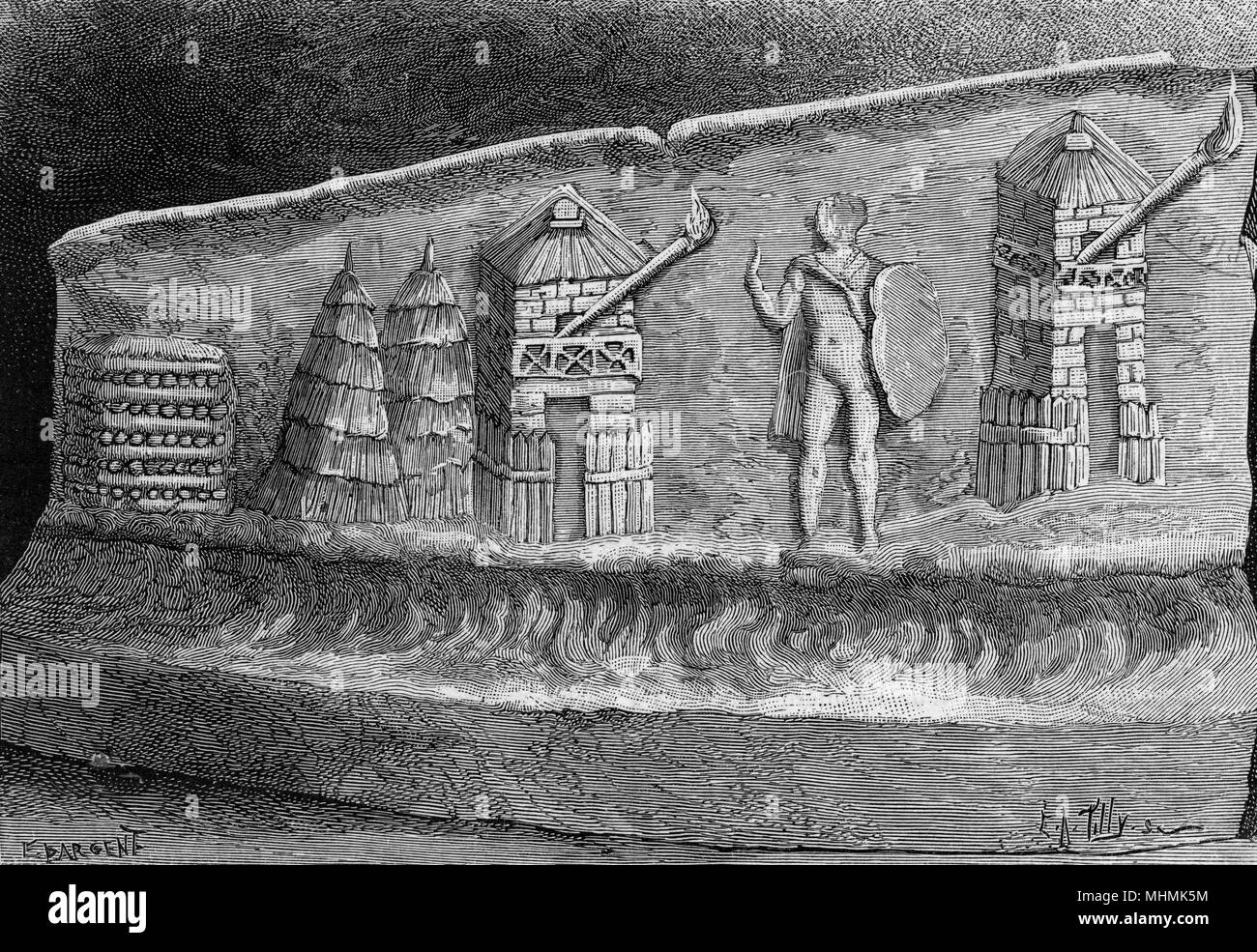 Beacon utilizzate dai romani durante la loro campagna contro i tedeschi Data: 1° secolo Foto Stock