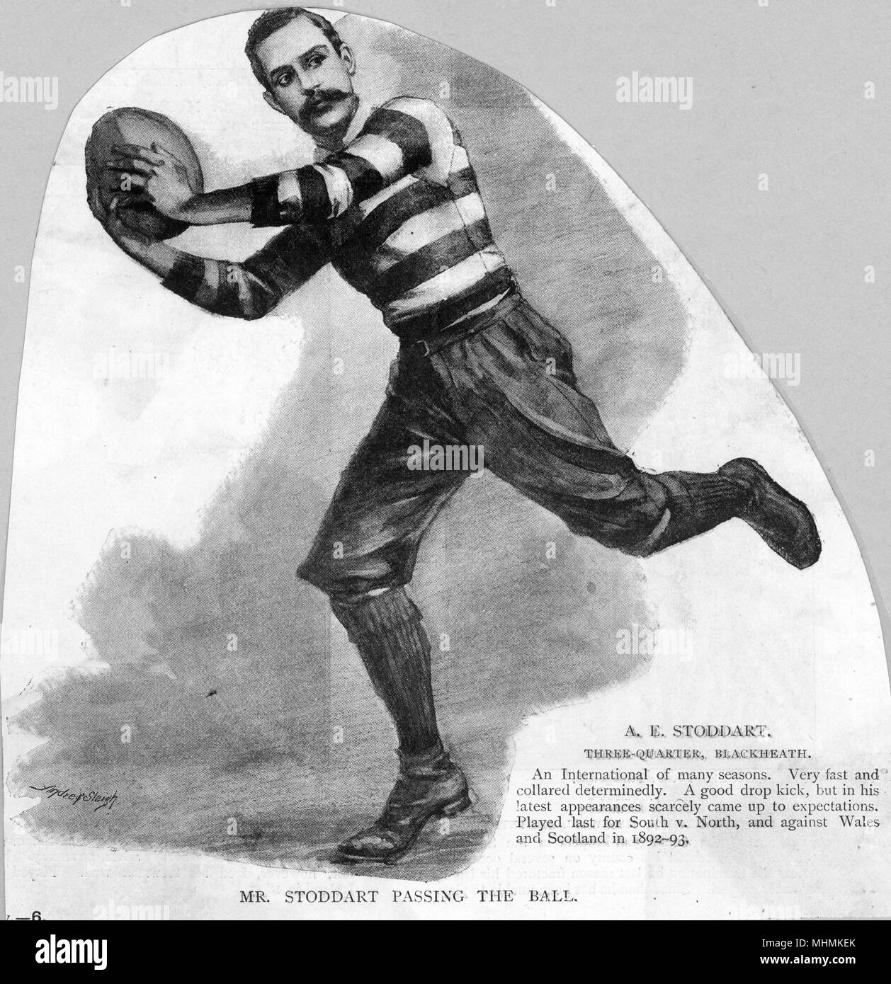 A.E. STODDART, UOMO DI RUGBY Foto Stock