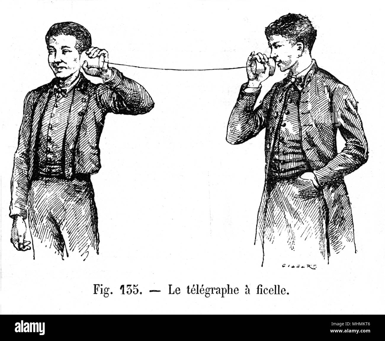 TELEFONO STRINGA 1880 Foto Stock