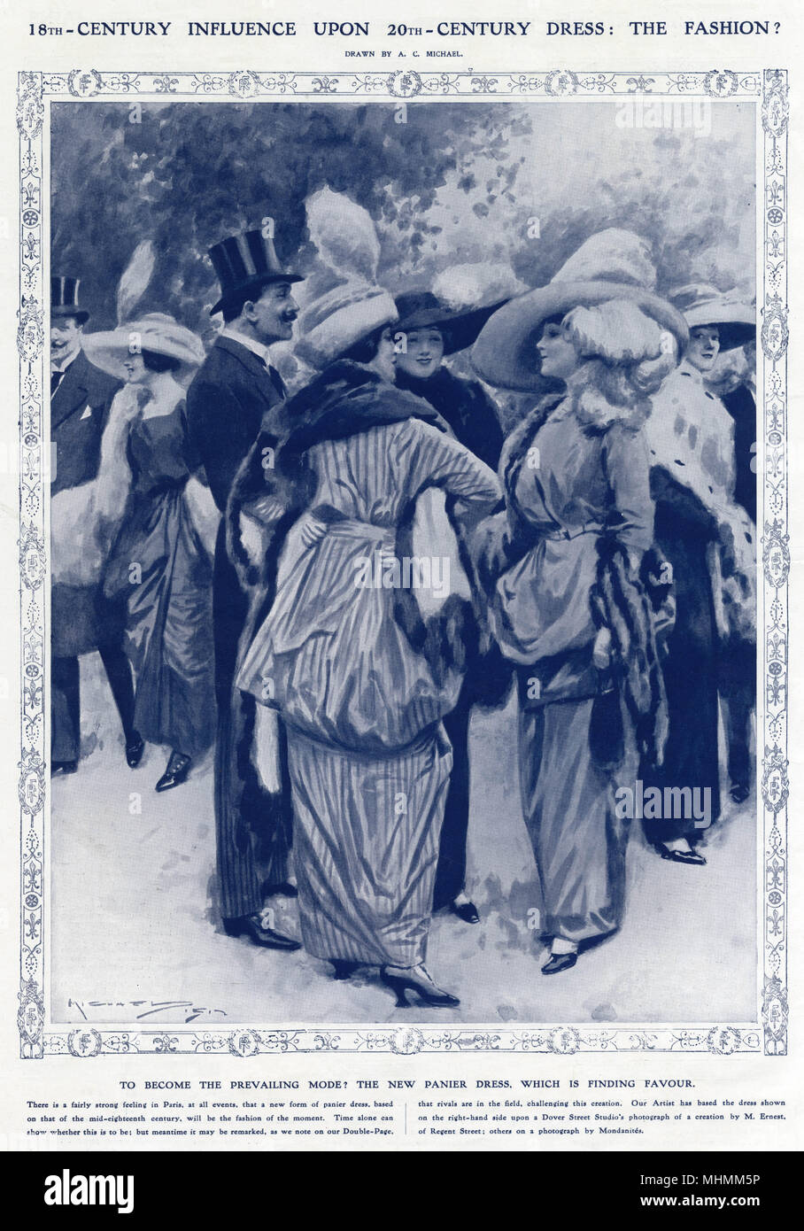 Ultime modalità di Parigi è una ricreazione o la rinascita di una metà C  diciottesimo polacca chiamato qui un panier abito. Indossato con Louis  scarpe tacco \u0026AMP; una stola di pelliccia. Data: