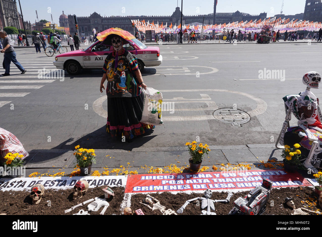 Città del Messico, Messico - 5 novembre 2017 - Il Giorno dei Morti spagnolo Dia de Muertos è un multy Day holiday celebrata in tutto in Messico e Regno St Foto Stock