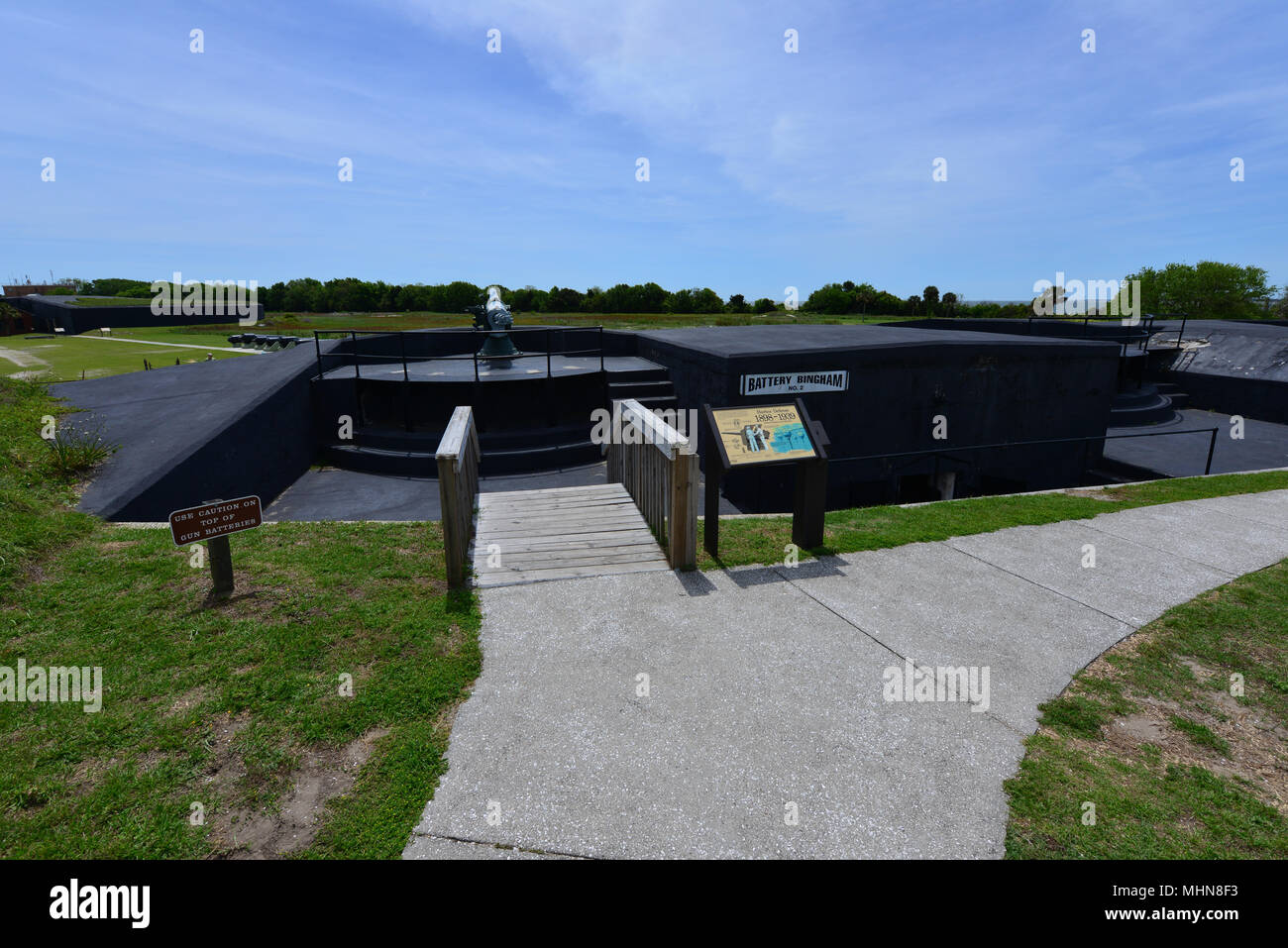 Fort Moultrie una fortezza americano che è stato utilizzato dal 1776 al 1947. Foto Stock