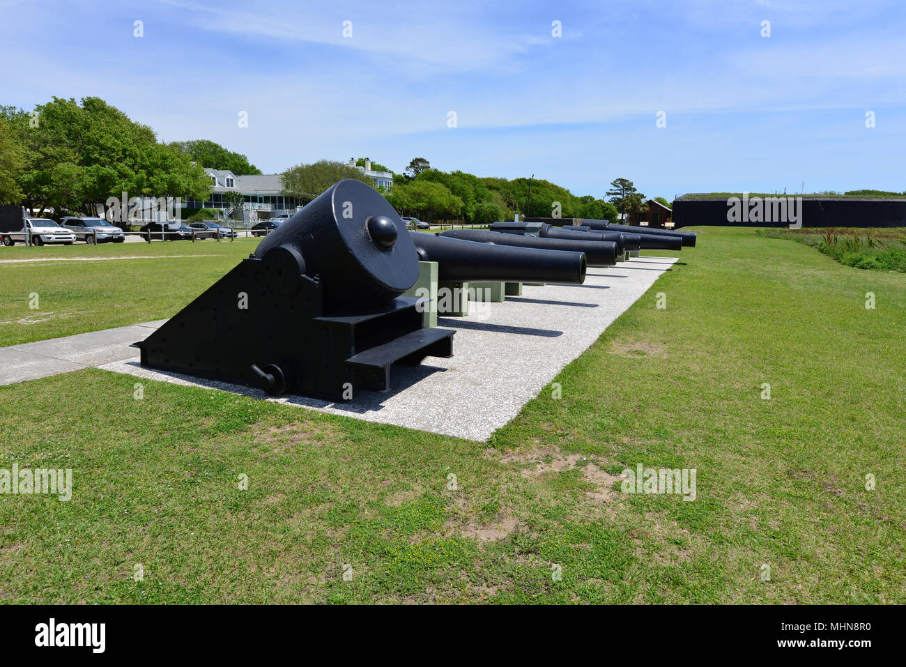 Fort Moultrie una fortezza americano che è stato utilizzato dal 1776 al 1947. Foto Stock