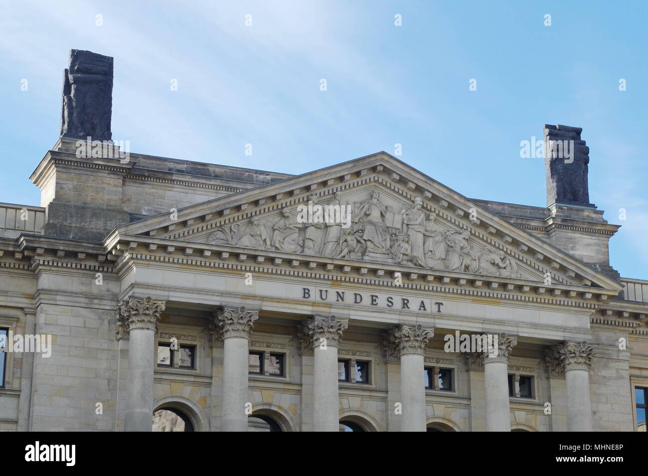 Un fronte di edificio storico di tedesco il Consiglio federale a Berlino, Foto Stock