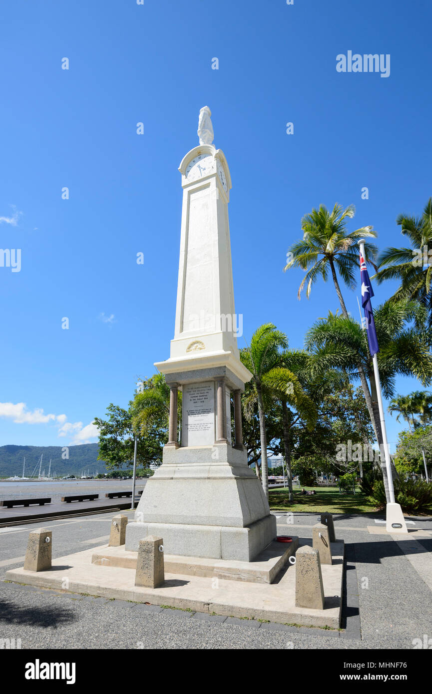 Memoriale di guerra sulla Cairns Esplanade, estremo Nord Queensland, FNQ, QLD, Australia Foto Stock