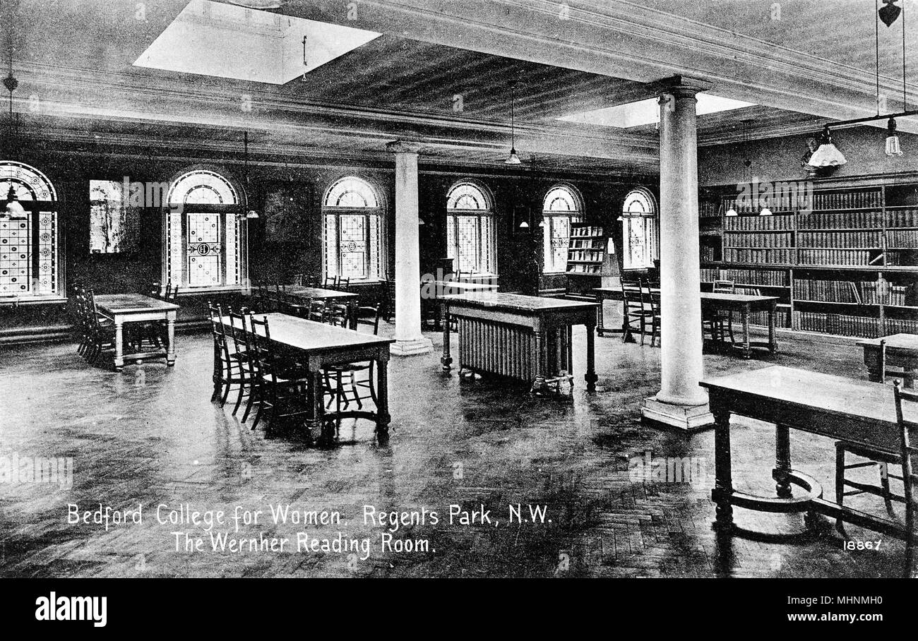 Wernher Reading Room, Bedford College for Women, Londra Foto Stock