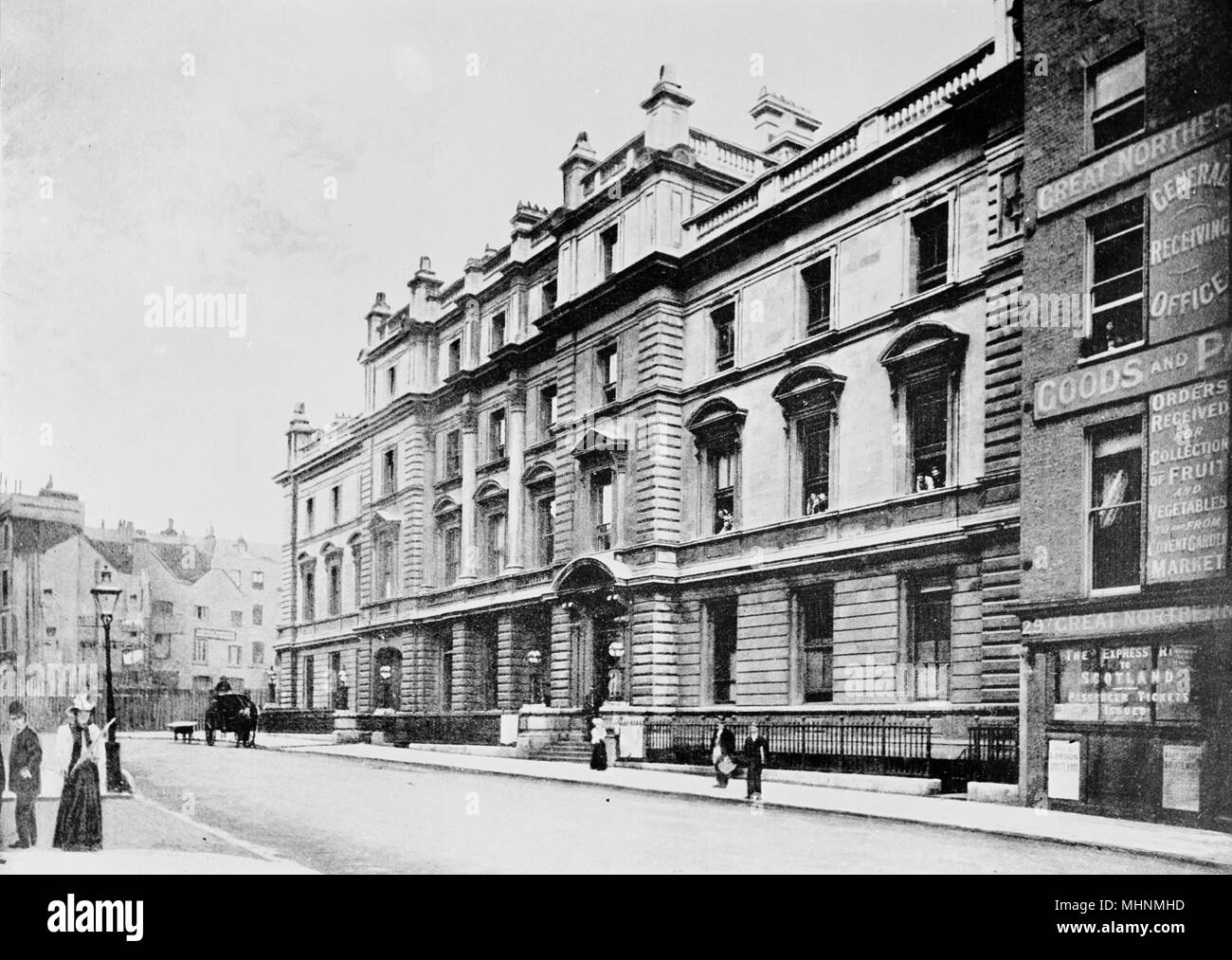 Bow Street Magistrates Court e il grande Nord ufficio Rampa, Covent Garden di Londra. Data: circa 1910 Foto Stock