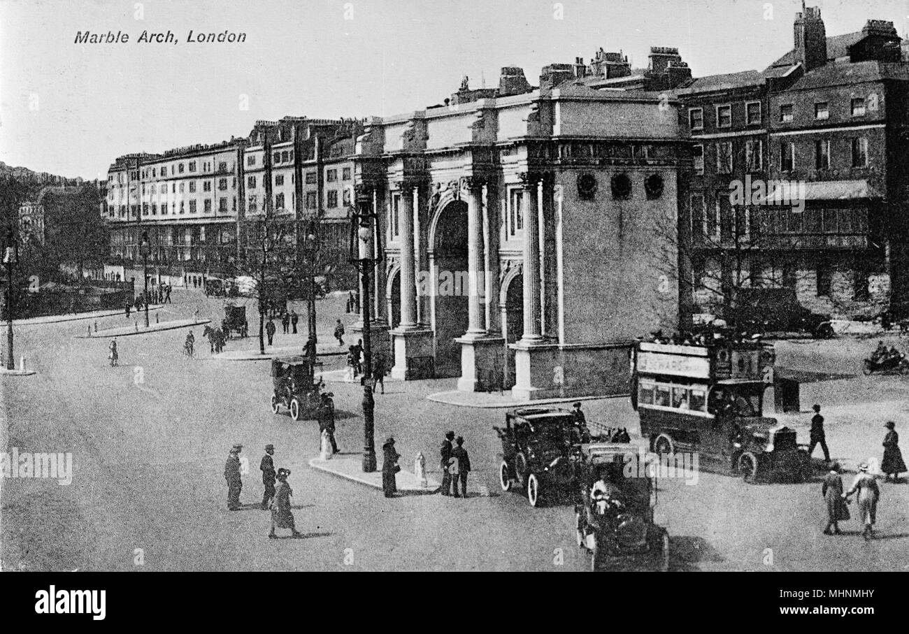 Marble Arch, Oxford Street, Londra W1 Foto Stock
