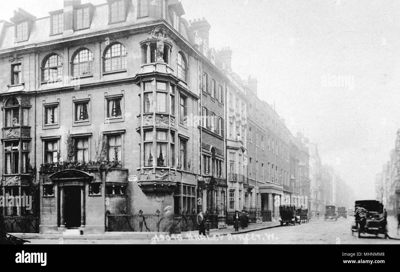 Harley Street e Queen Anne Street, Londra Foto Stock