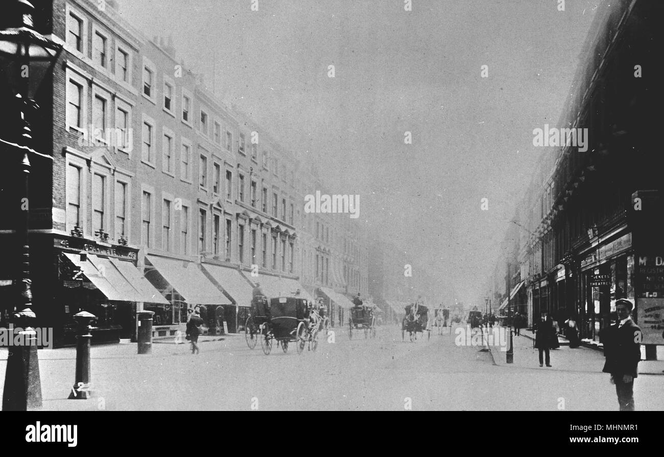 Vista di Baker Street, Marylebone, Londra Foto Stock