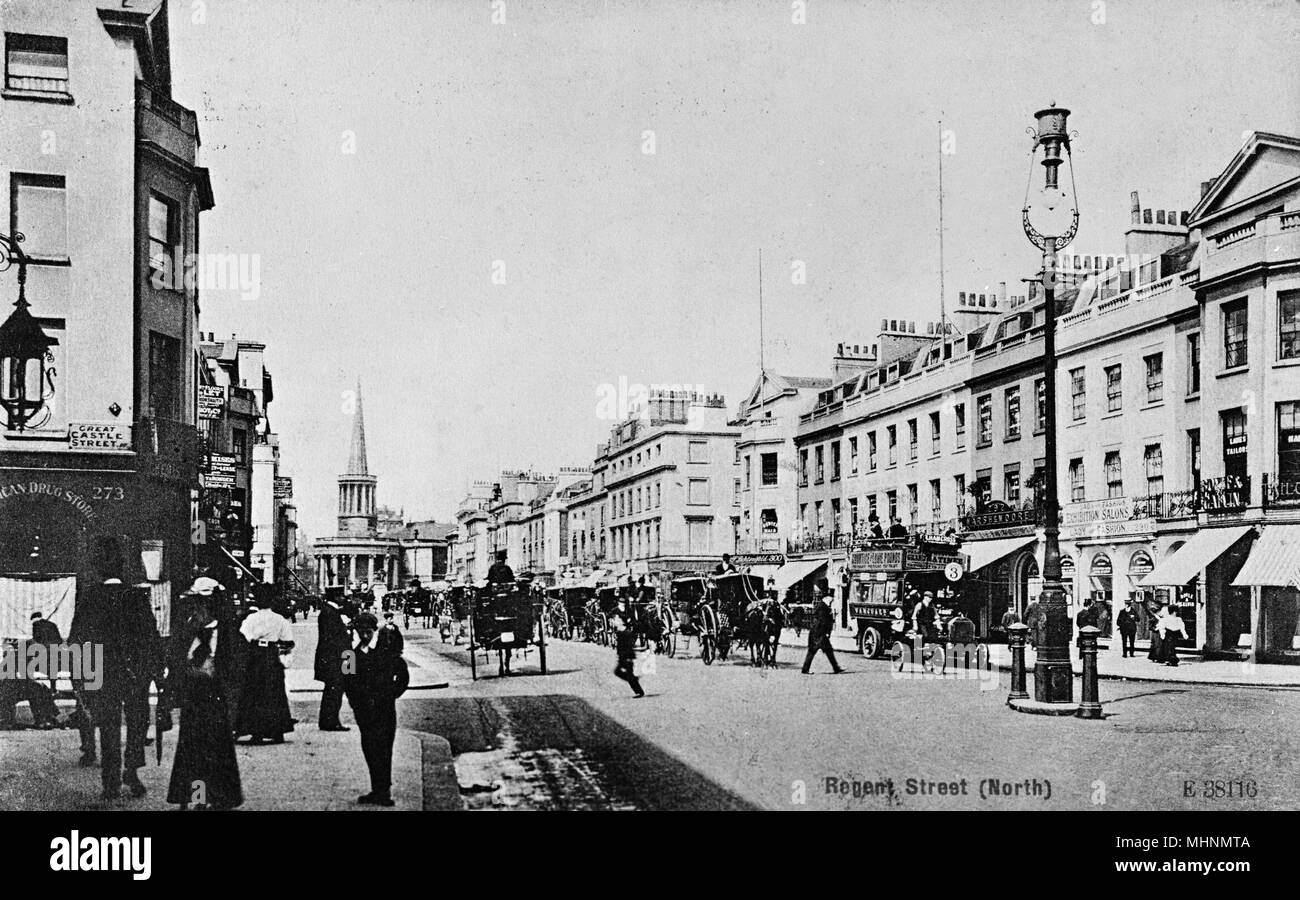 Parte superiore di Regent Street, Londra Foto Stock