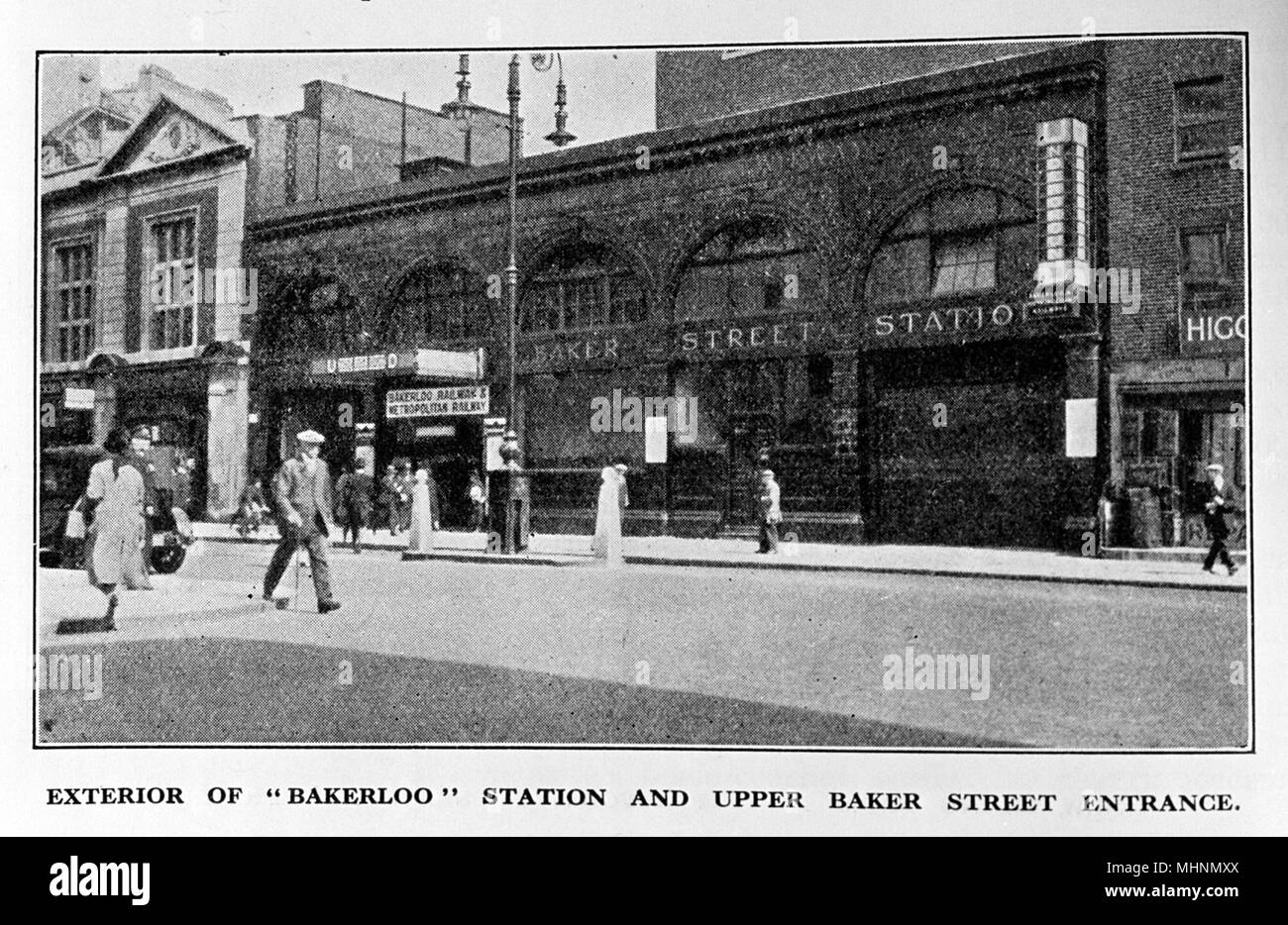 Stazione di Baker Street, Marylebone Road, Londra Foto Stock