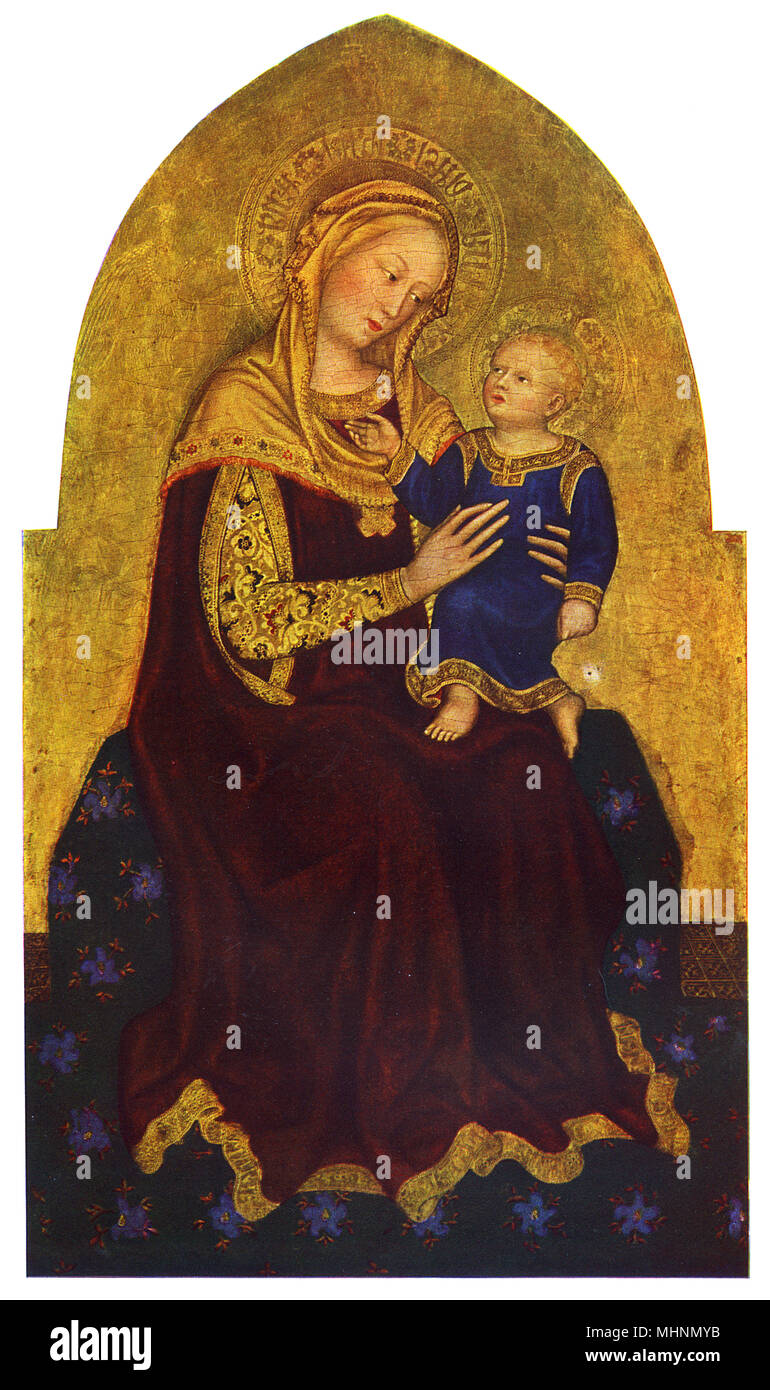 Madonna col Bambino di gentile da Fabriano Foto Stock