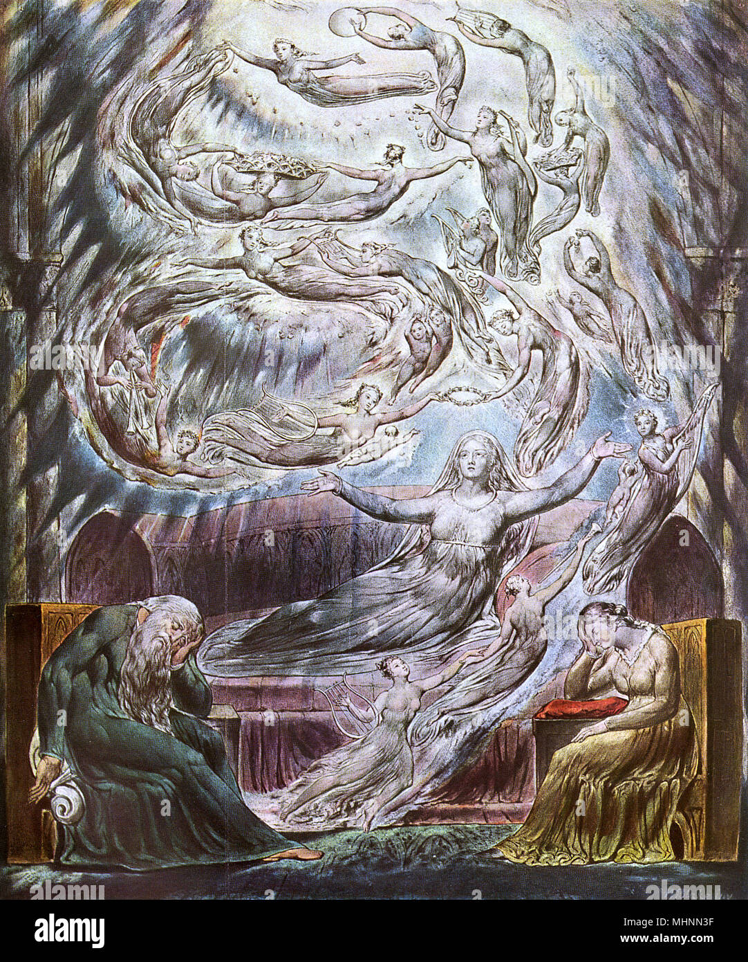 Il sogno della regina Katherine di William Blake Foto Stock