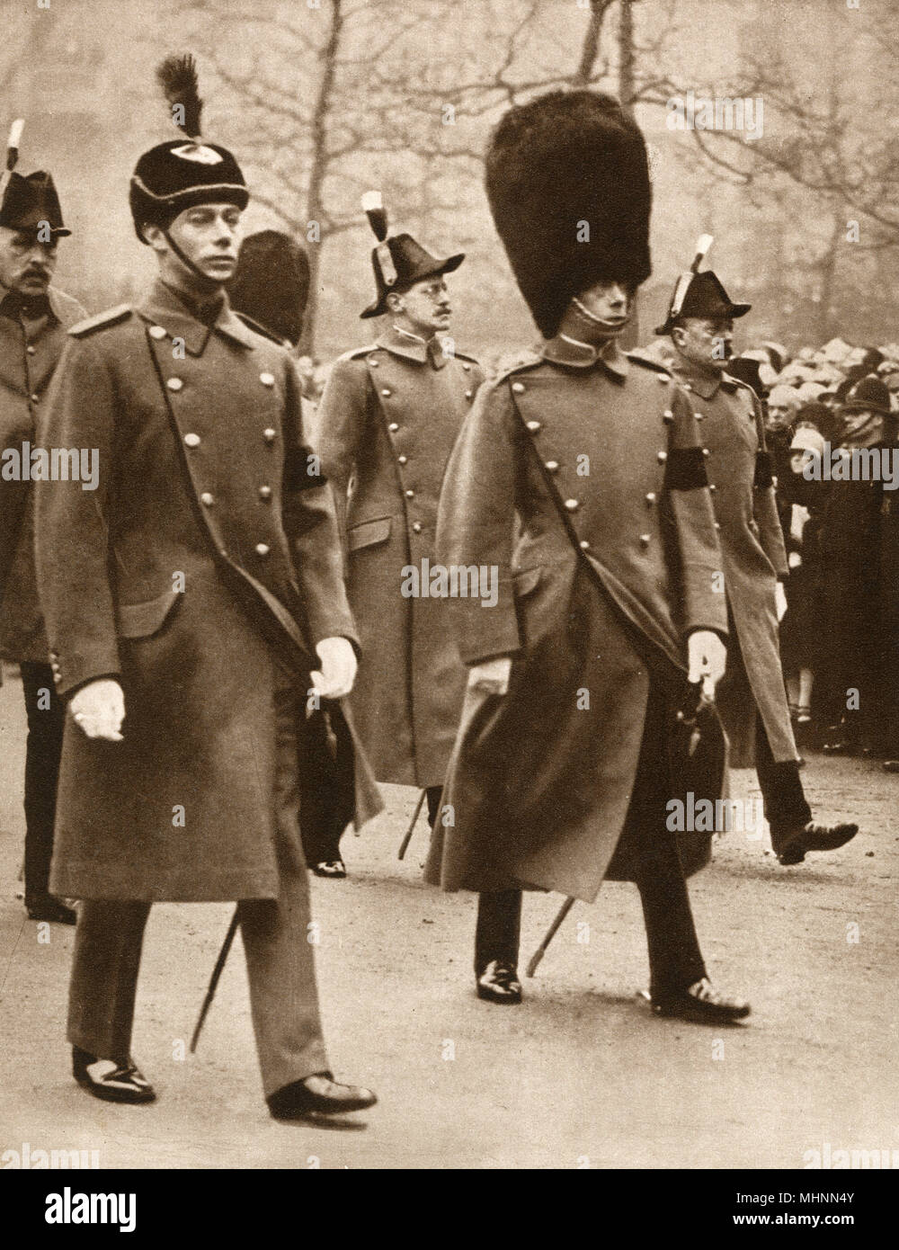 Processione funebre Conte Haig, Principe di Galles - Duca di York Foto Stock