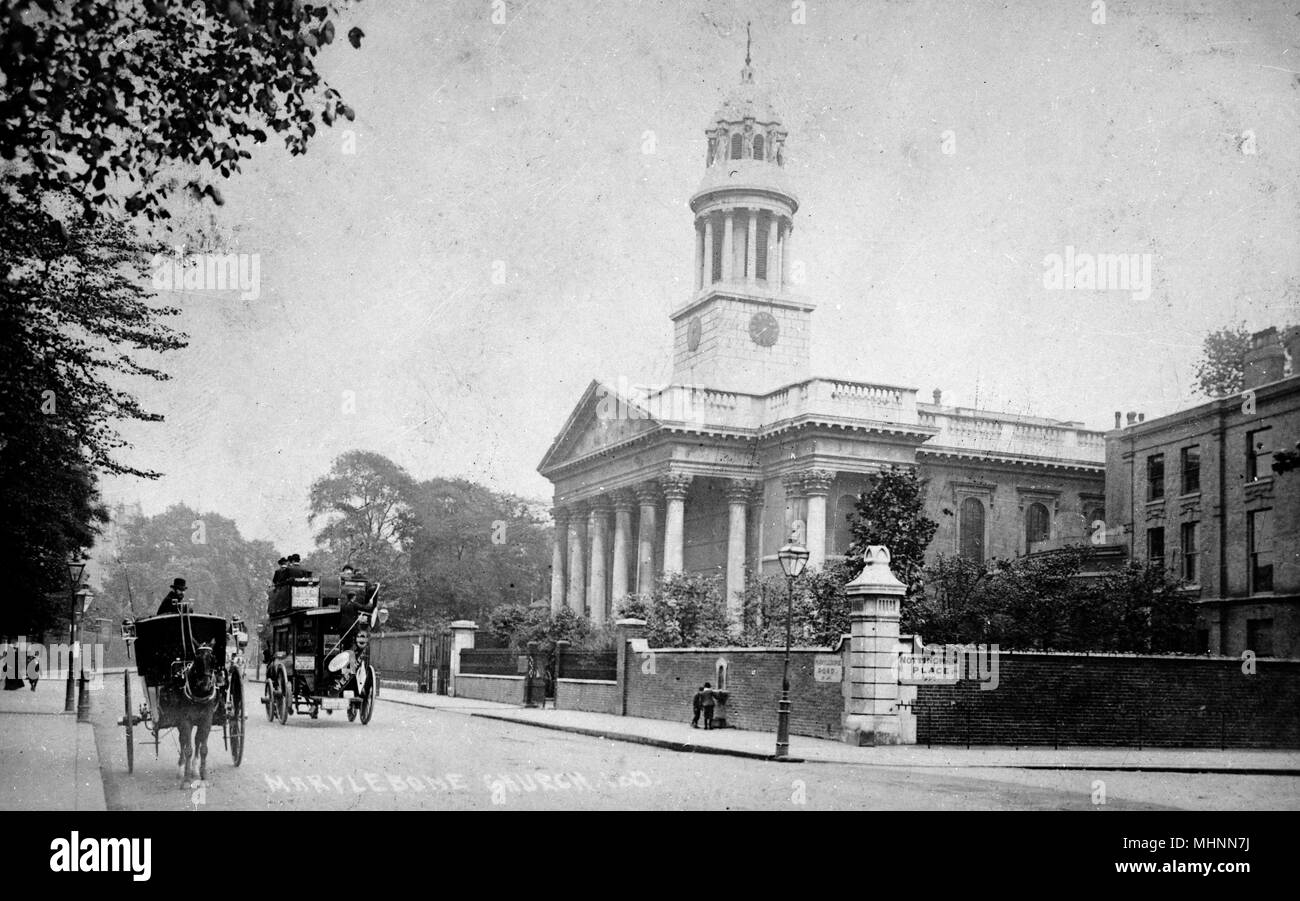 Marylebone Church, Marylebone Road, Londra Foto Stock
