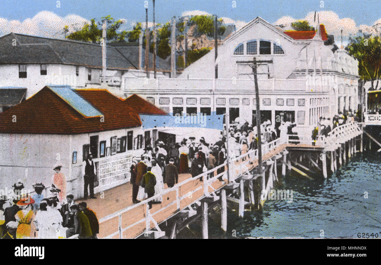 New Haven, Connecticut, USA - Wilcox's Pier, Savin Rock Foto Stock