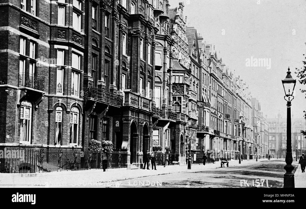 Il Cadogan Square, Knightsbridge di Londra. Data: circa 1905 Foto Stock