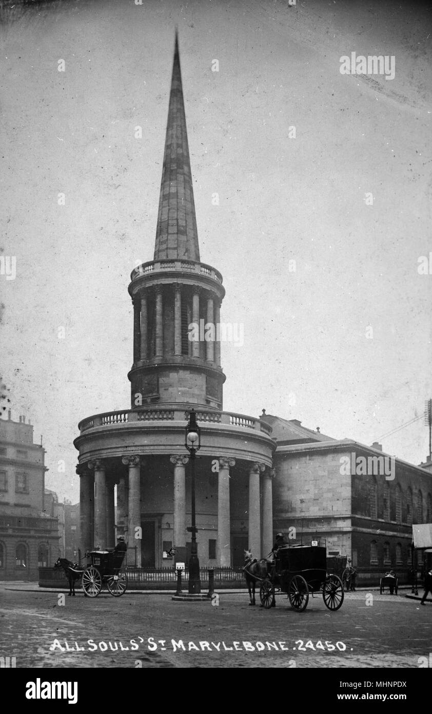 All Souls' Church, Langham Place, Londra W1 Foto Stock