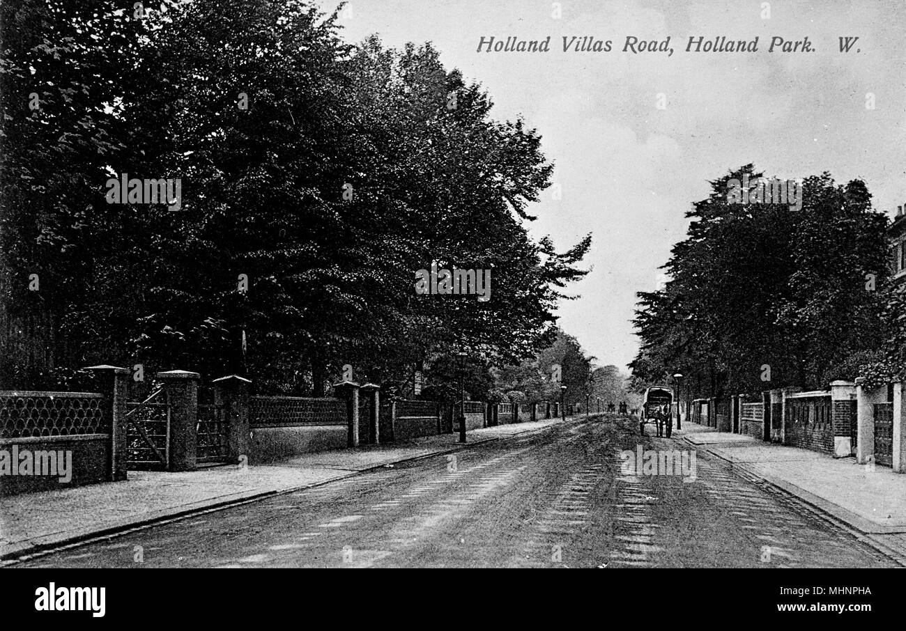 Ville Holland Road, Holland Park, West London. Data: circa 1910 Foto Stock