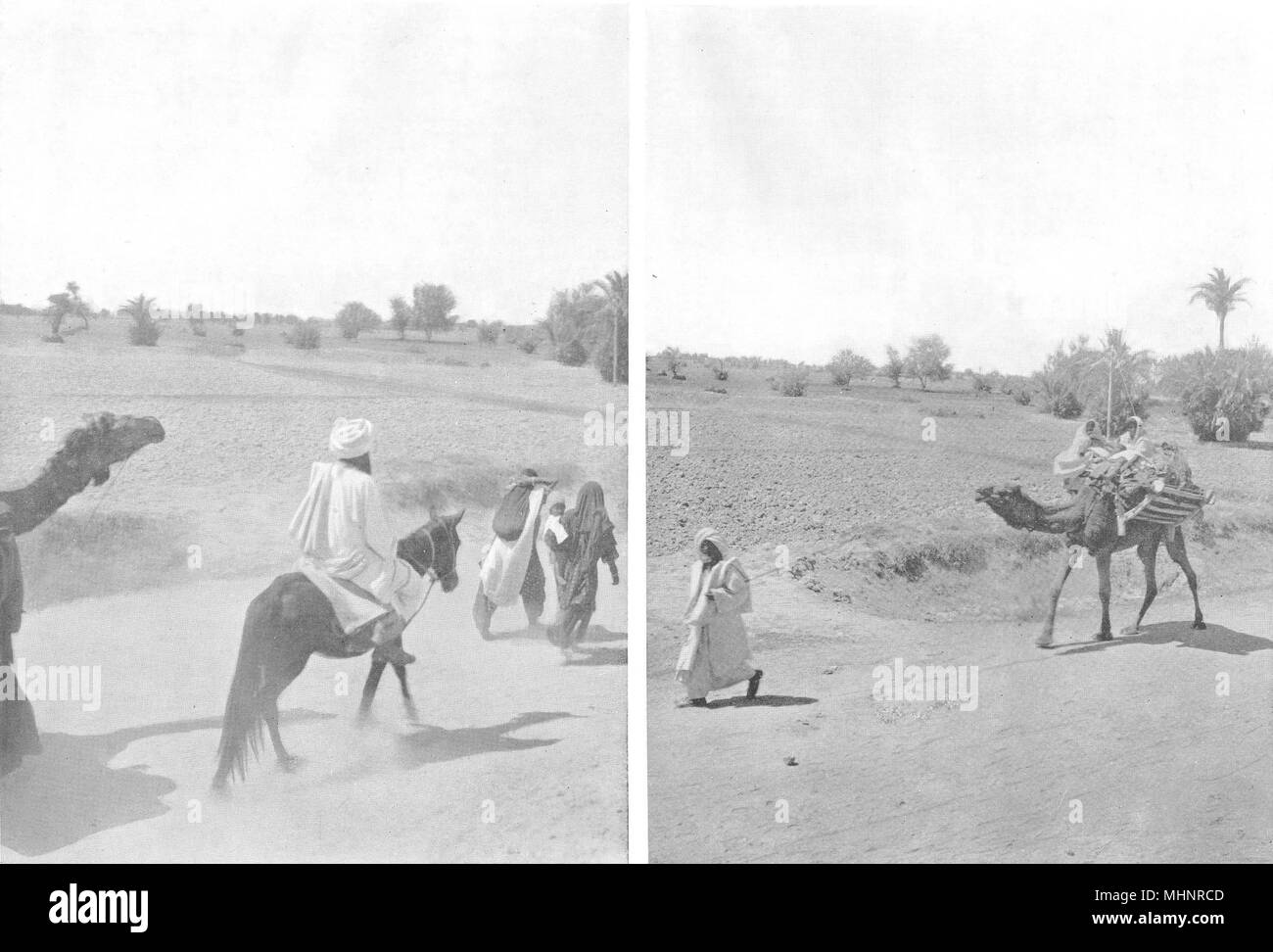 Il pakistan. Viaggiare in Baluchistan; la famiglia sul marzo 1900 antica stampa Foto Stock